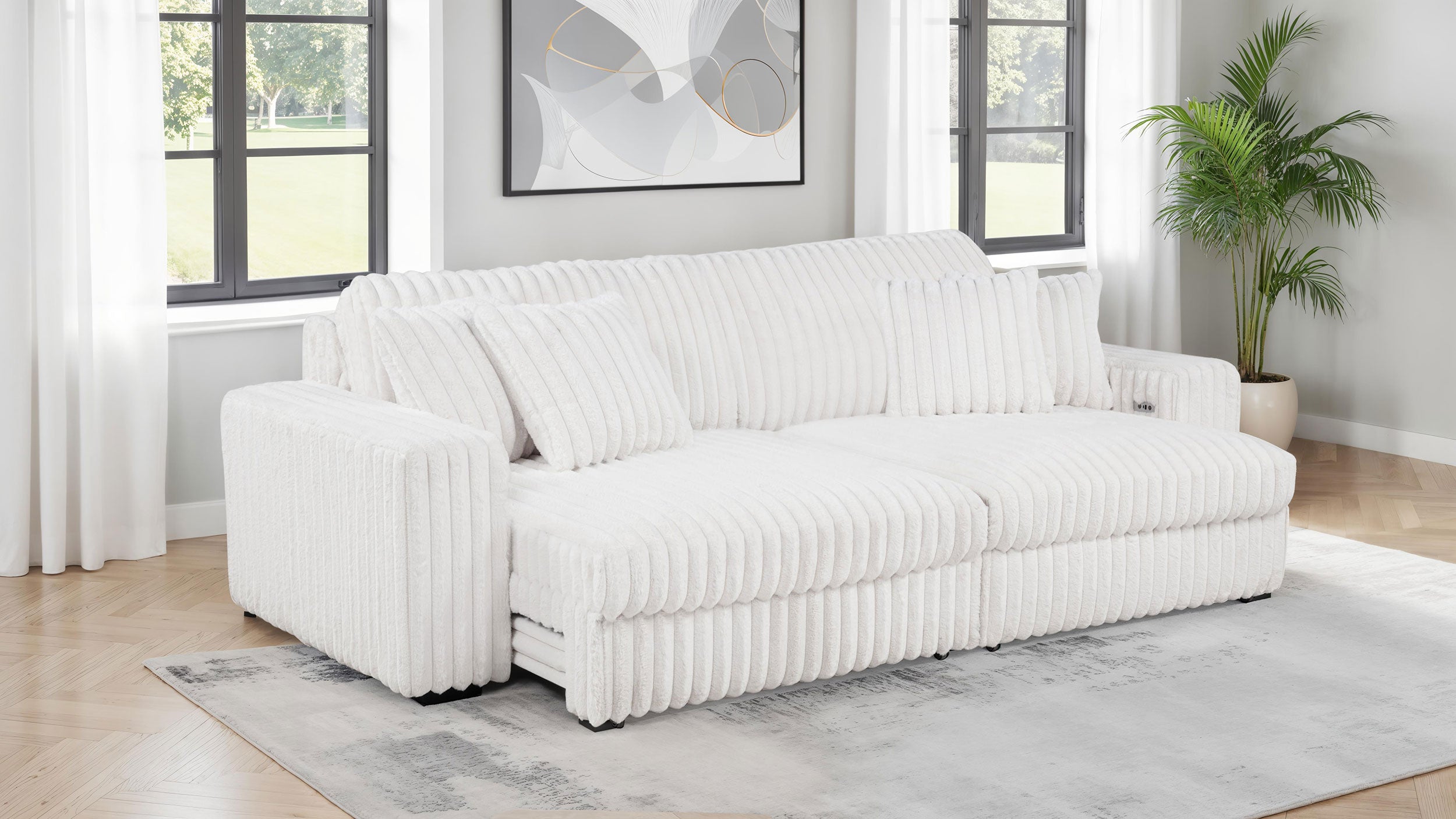 Jacana Sofa with Power Chaise - Ideal Furniture (Fresno,CA)