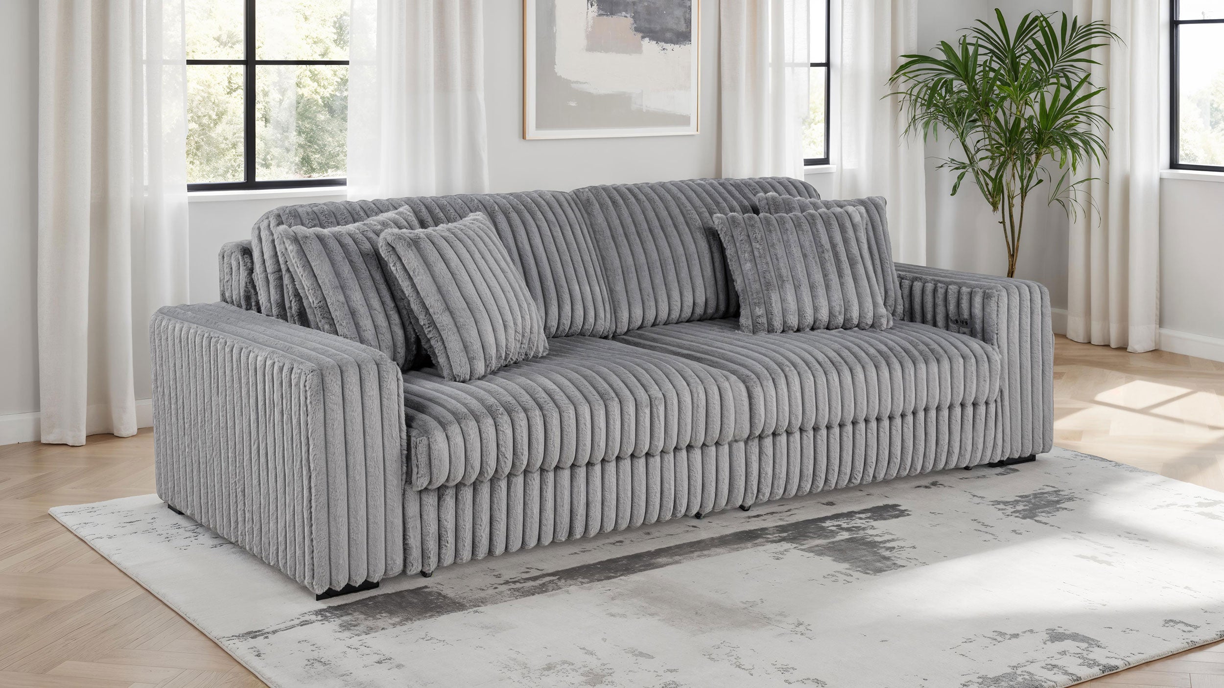 Jacana Sofa with Power Chaise - Ideal Furniture (Fresno,CA)