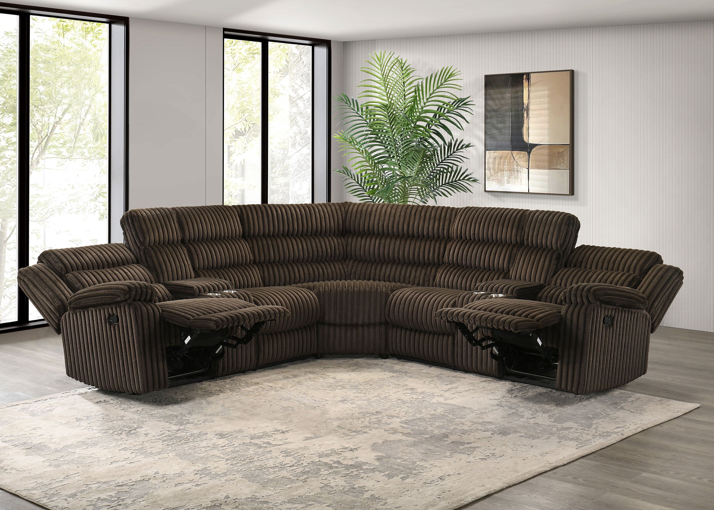 Atkinson Reclining Sectional Sofa - Ideal Furniture (Fresno,CA)