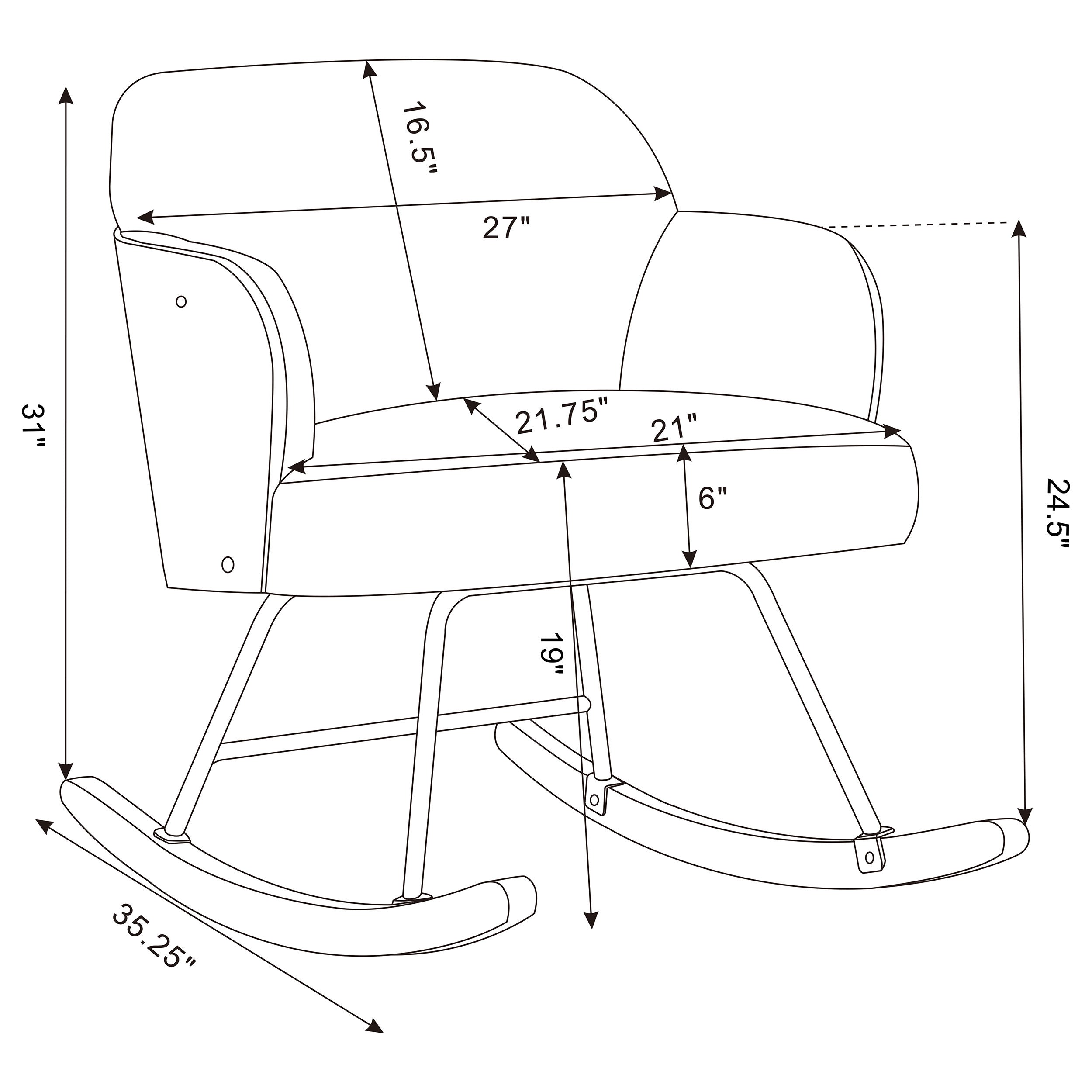 Paige Rocking Chair - Ideal Furniture (Fresno,CA)