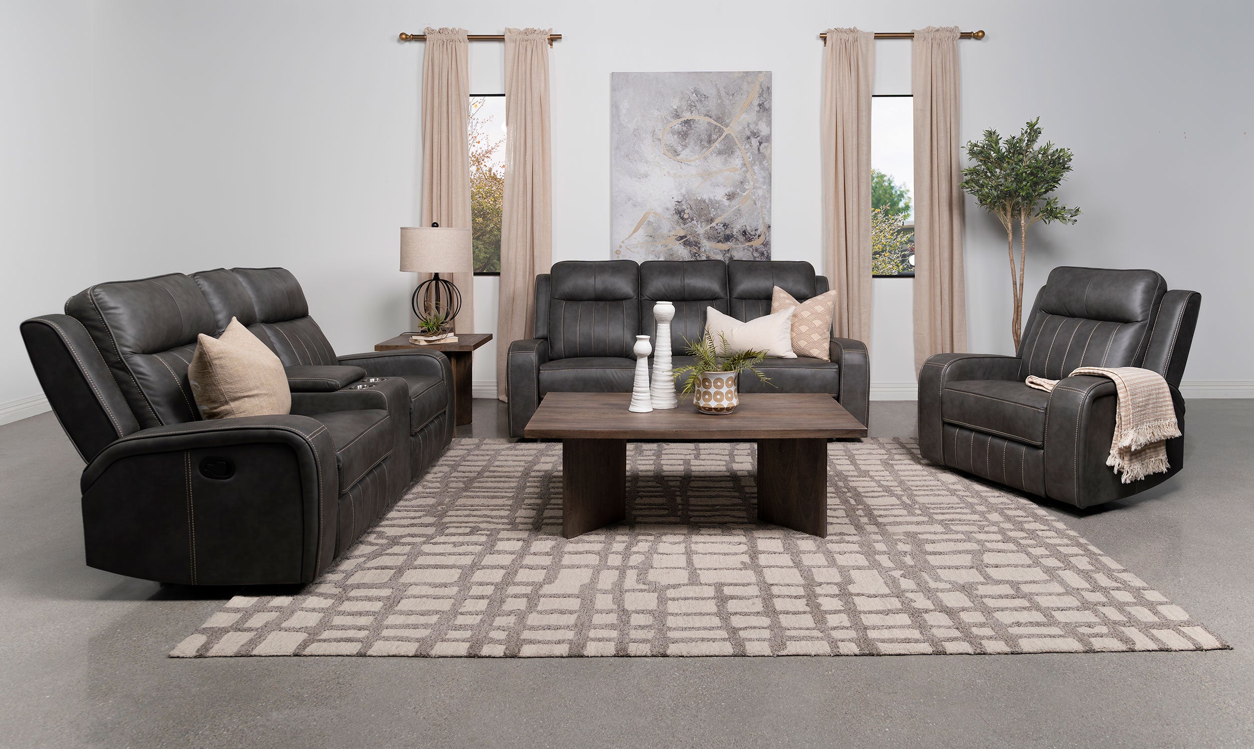 Raelynn Reclining Sofa Set - Ideal Furniture (Fresno,CA)