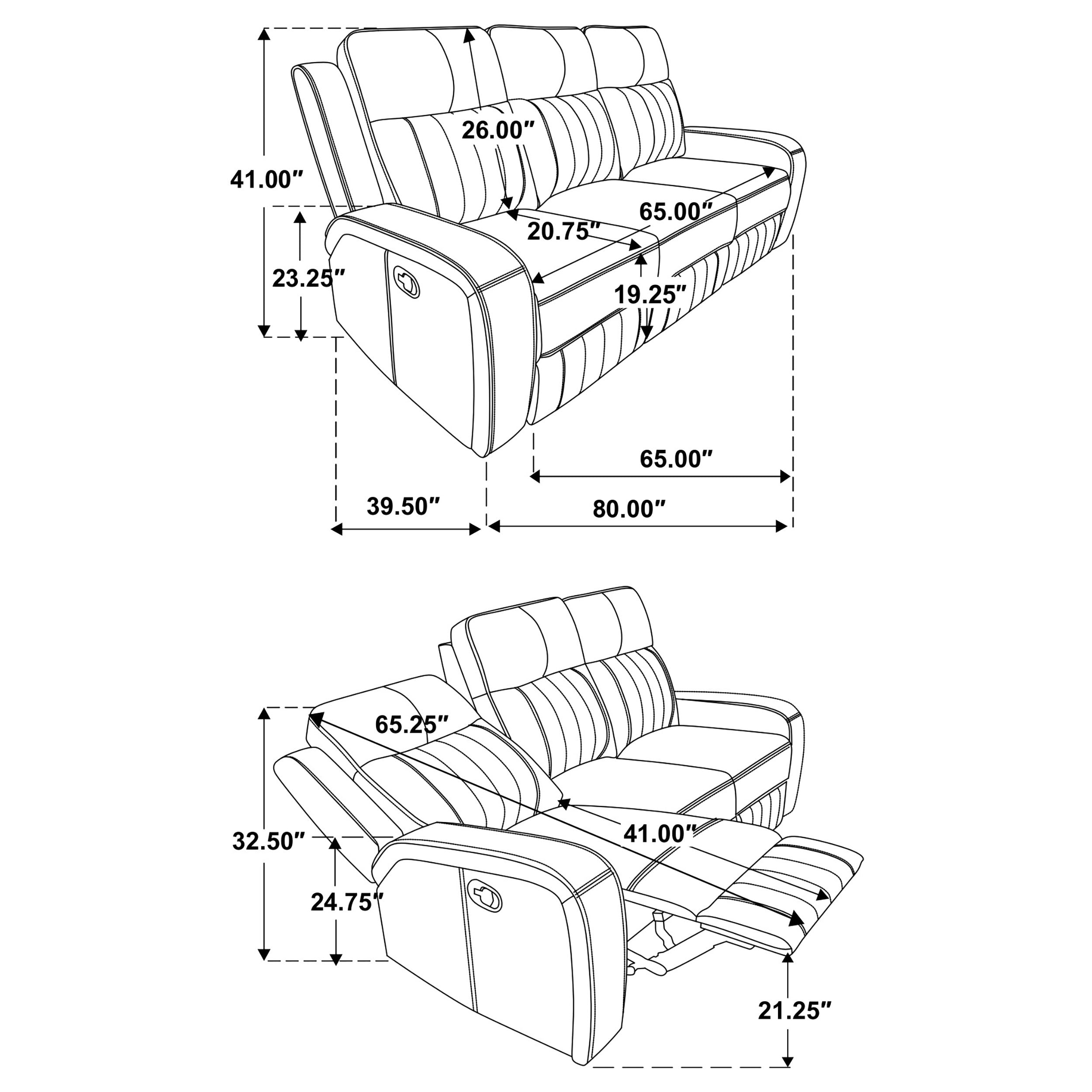 Raelynn Reclining Sofa - Ideal Furniture (Fresno,CA)