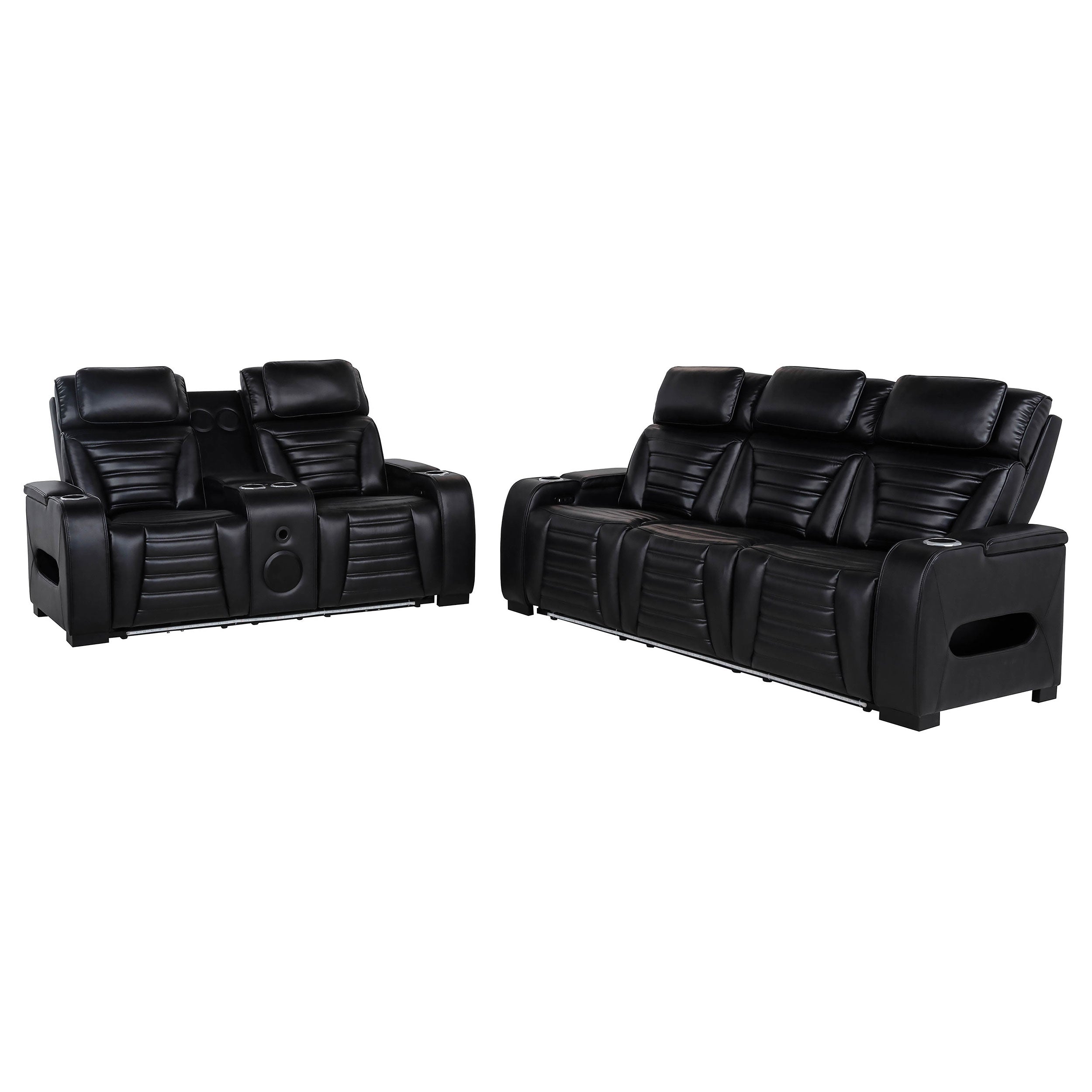 Zuma Dual Power Reclining Sofa Set - Ideal Furniture (Fresno,CA)