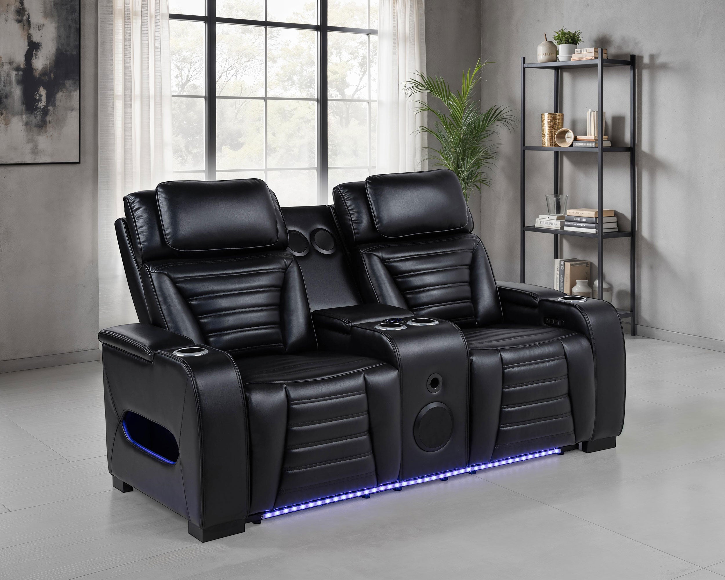 Zuma Dual Power Reclining Loveseat - Ideal Furniture (Fresno,CA)