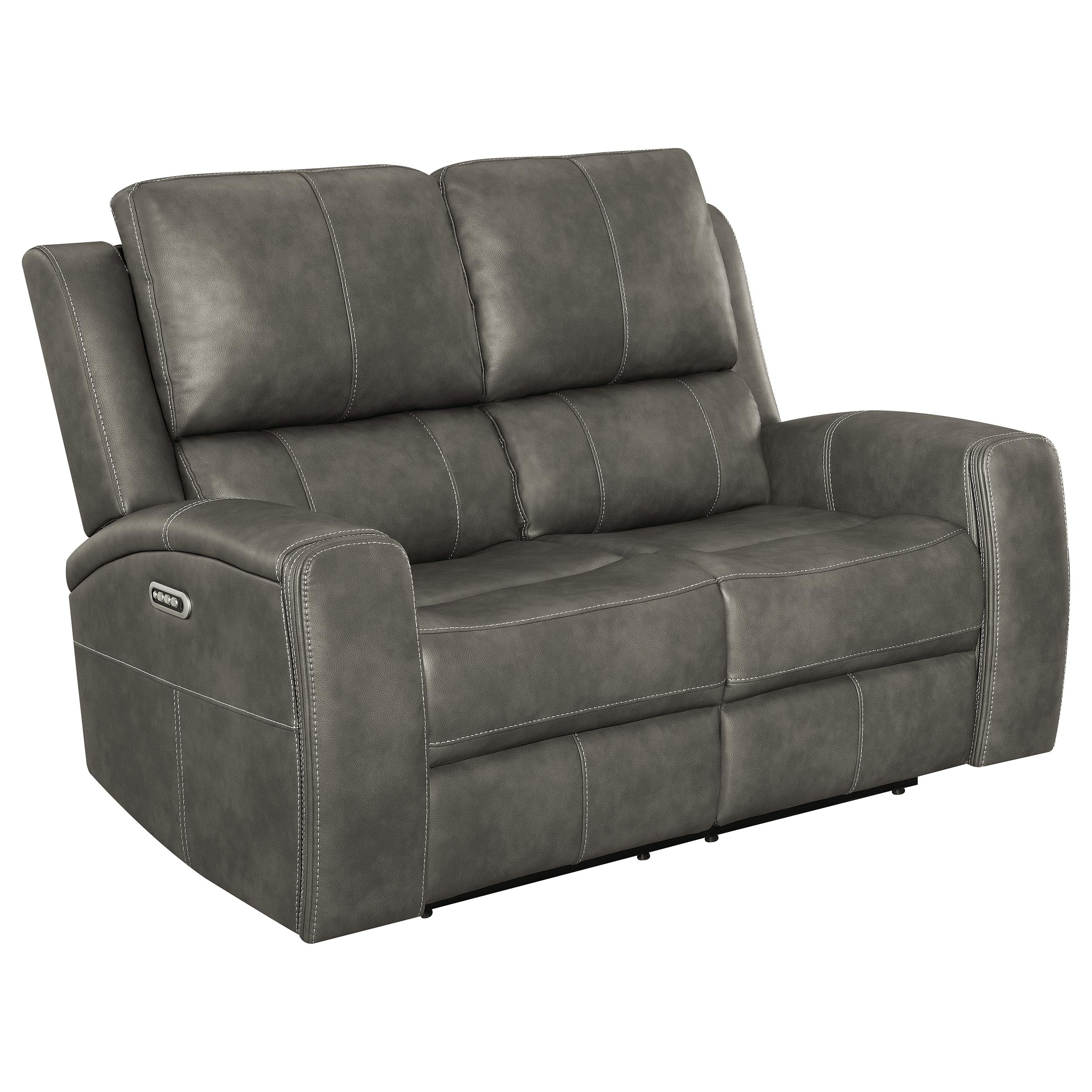 Brickston Triple Power Reclining Sofa Set - Ideal Furniture (Fresno,CA)