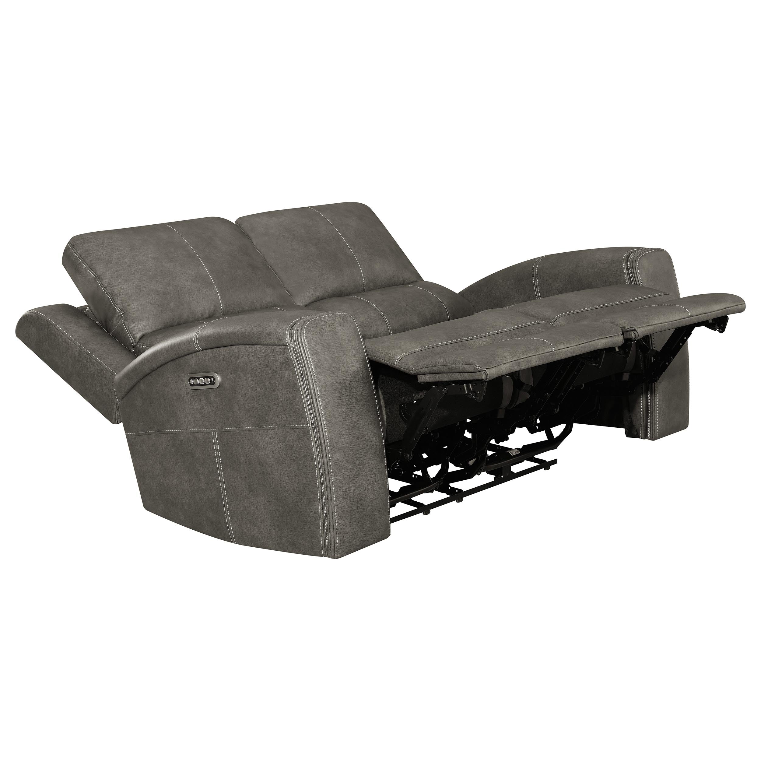 Brickston Triple Power Reclining Sofa Set - Ideal Furniture (Fresno,CA)