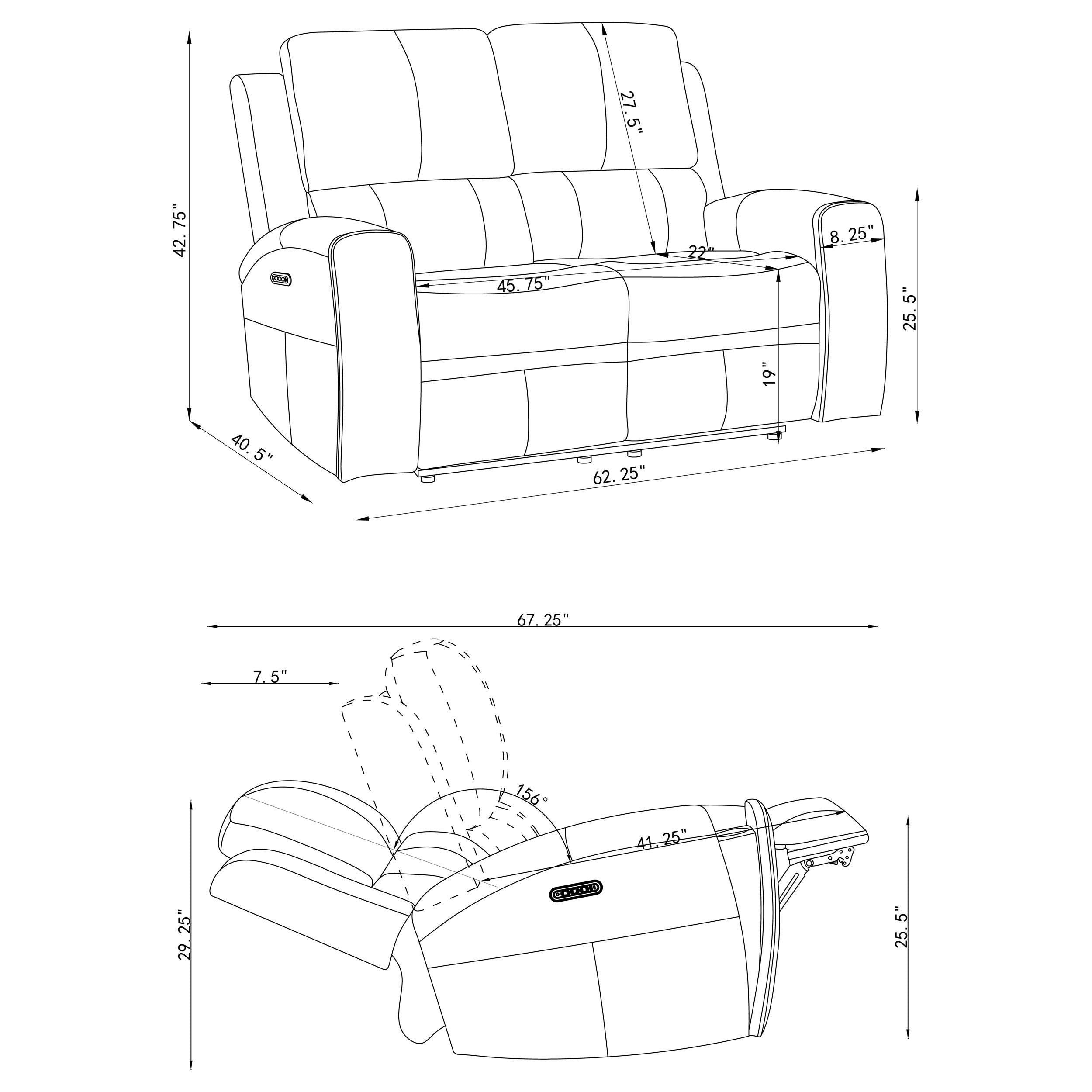 Brickston Triple Power Reclining Sofa Set - Ideal Furniture (Fresno,CA)