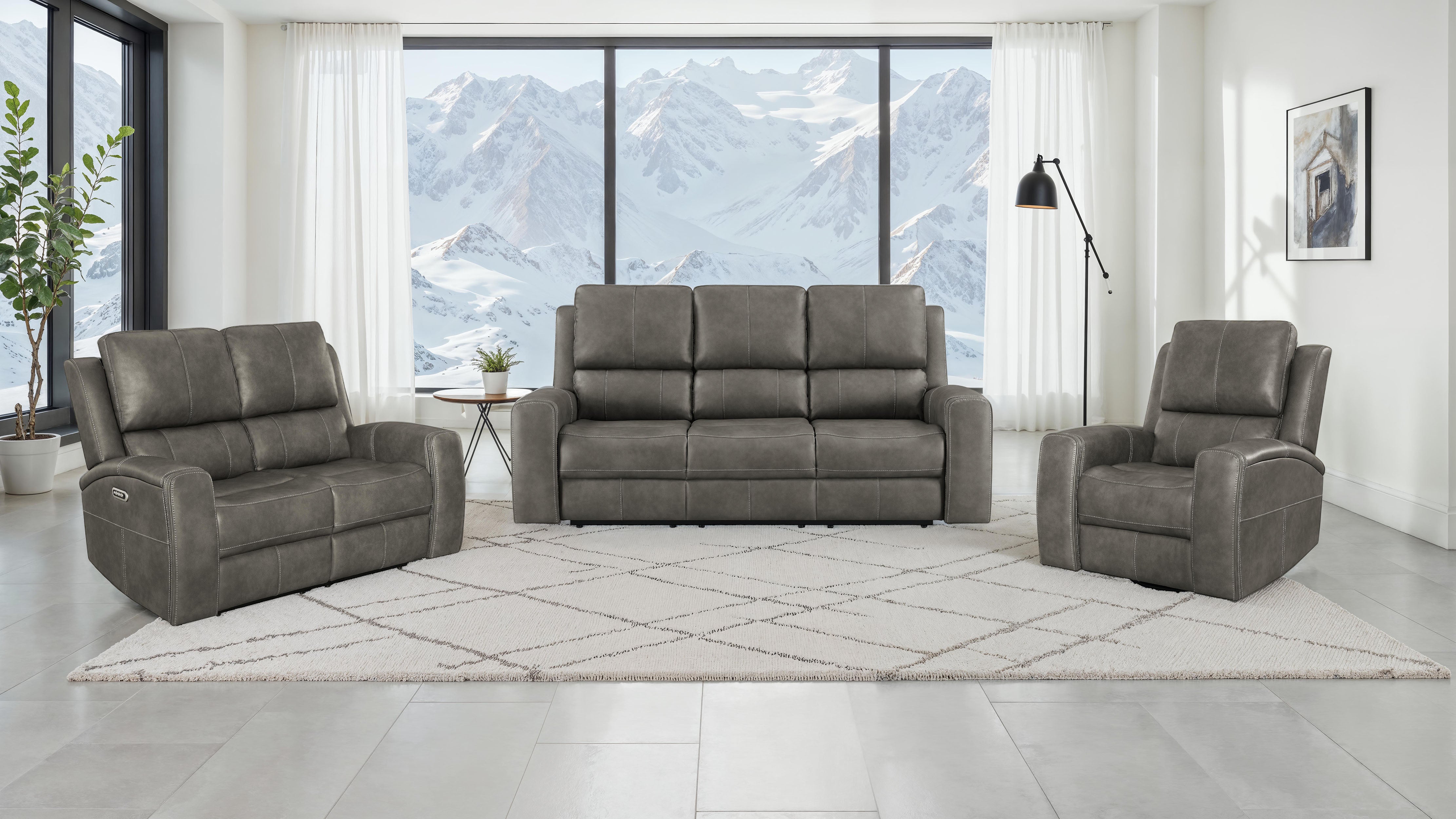 Brickston Triple Power Reclining Sofa - Ideal Furniture (Fresno,CA)