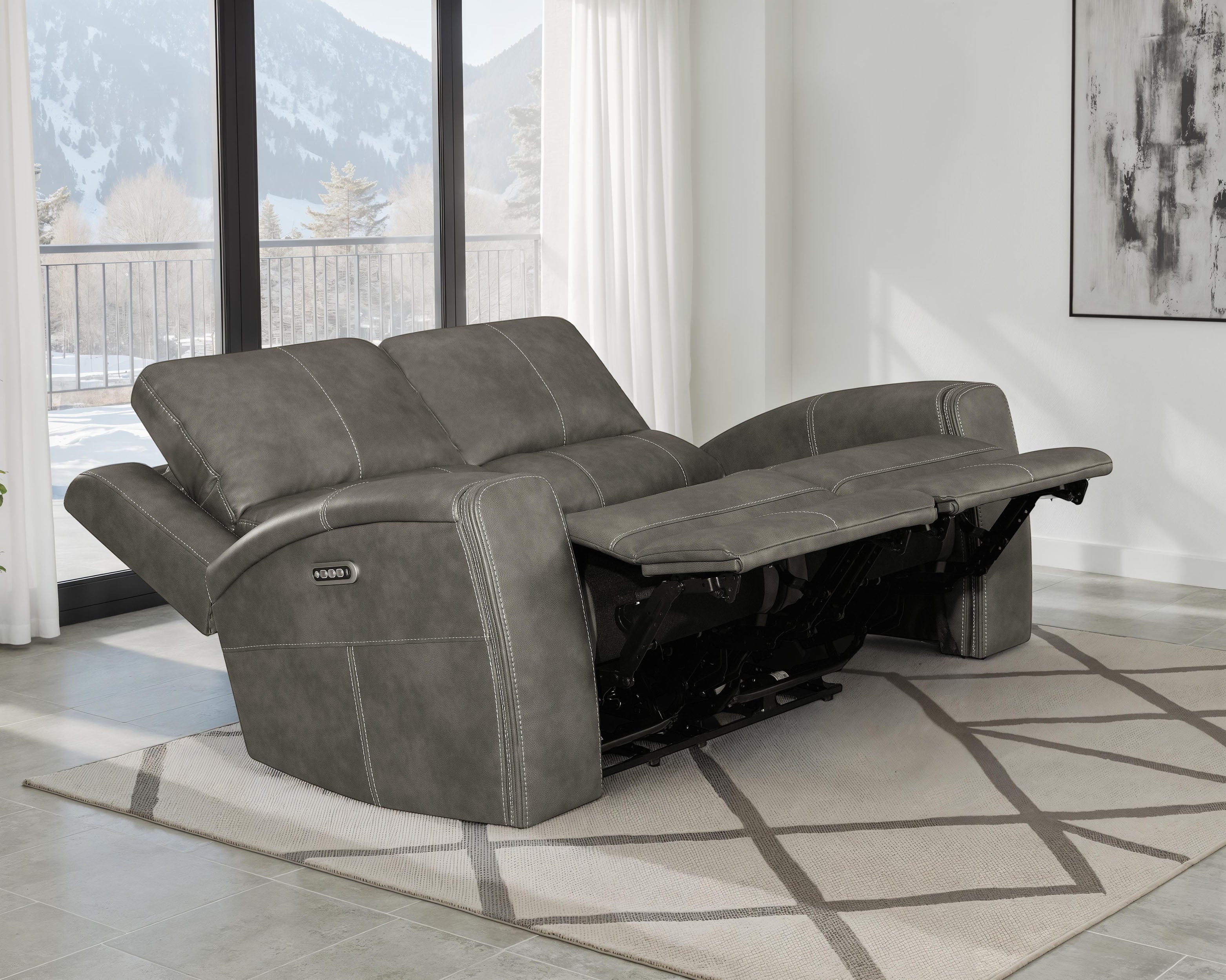 Brickston Triple Power Reclining Loveseat - Ideal Furniture (Fresno,CA)