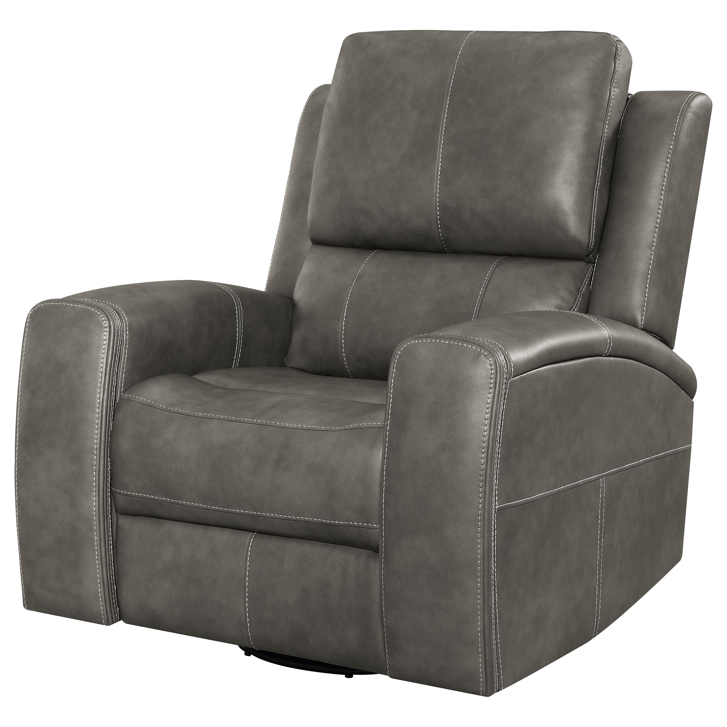 Brickston Triple Power Swivel Glider Recliner - Ideal Furniture (Fresno,CA)