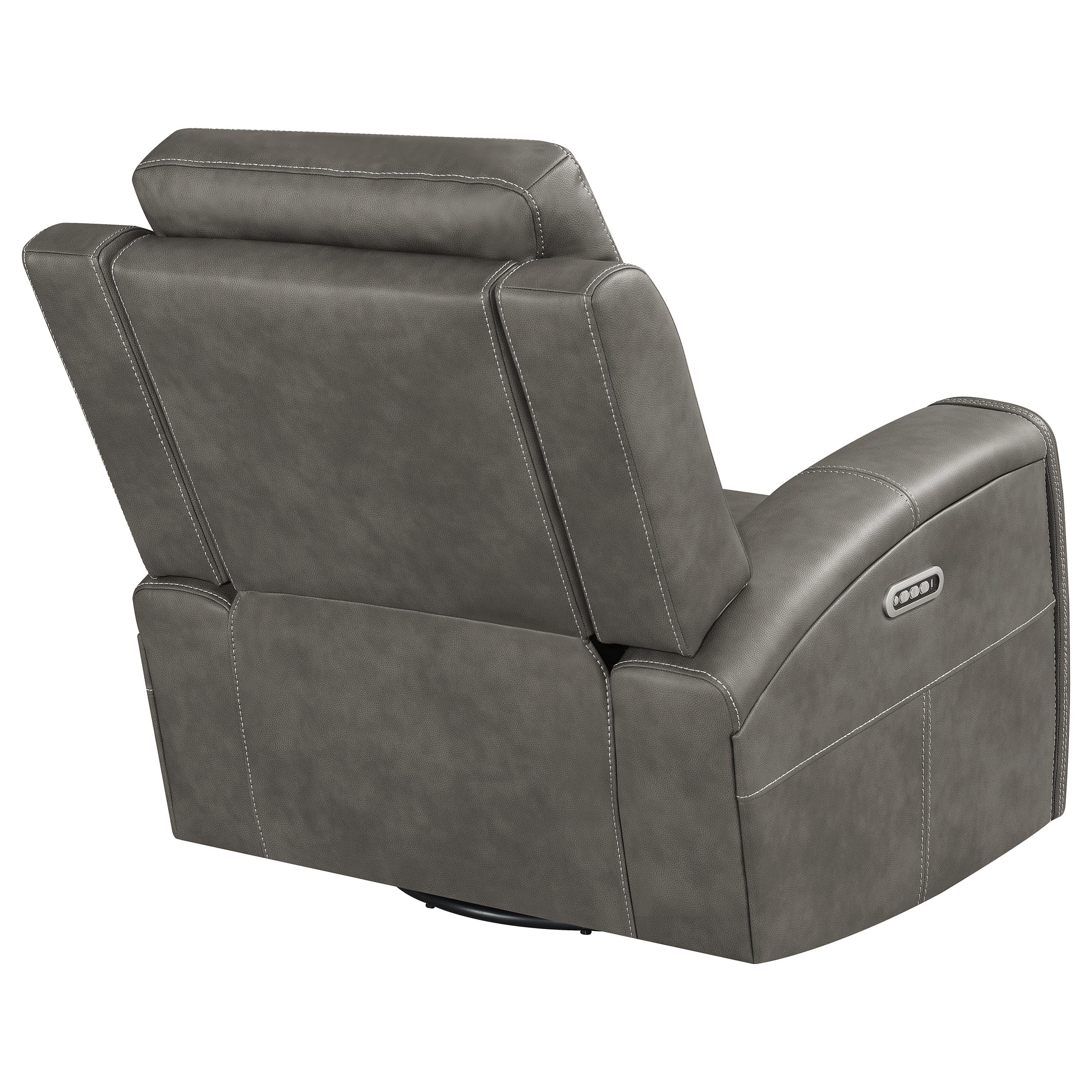 Brickston Triple Power Swivel Glider Recliner - Ideal Furniture (Fresno,CA)