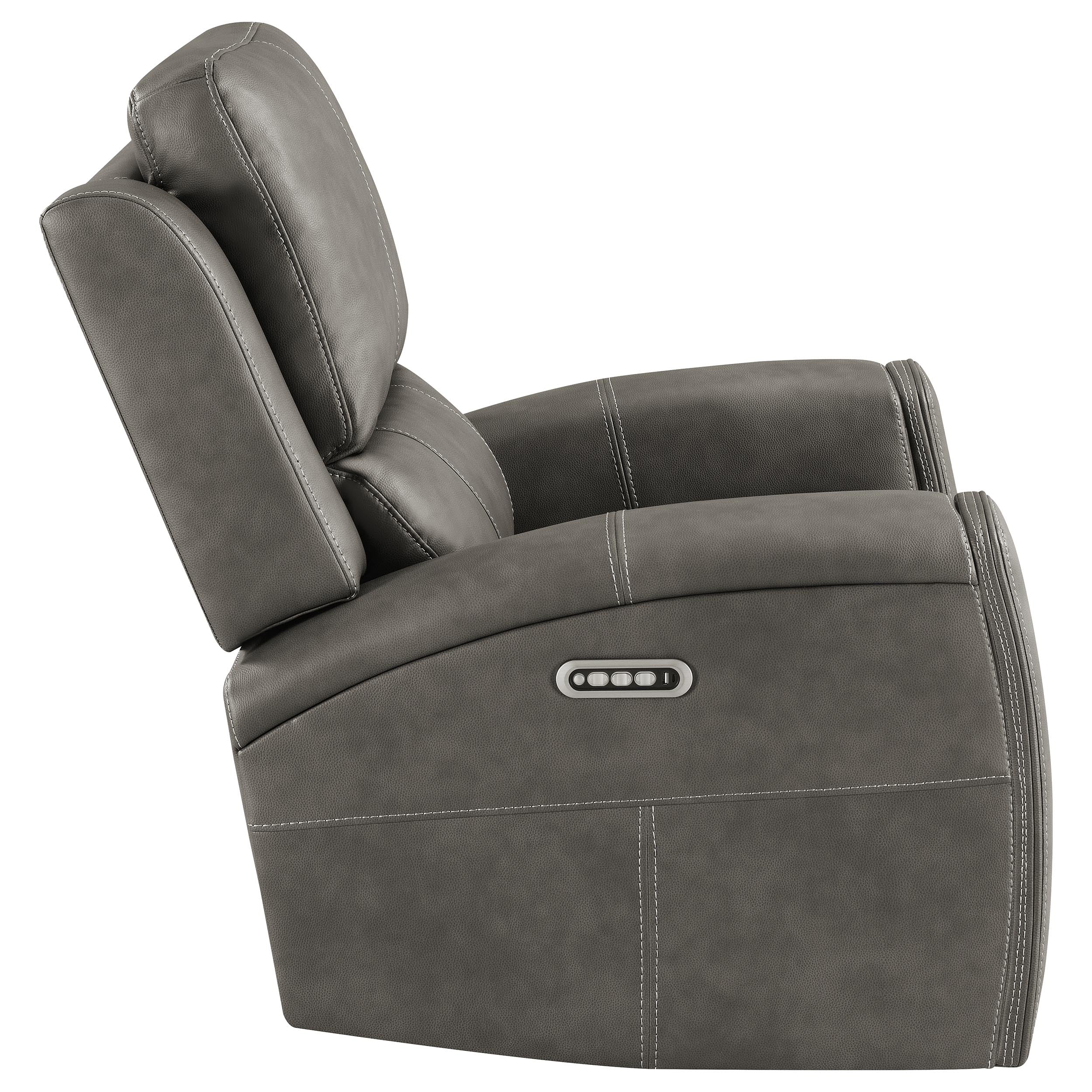 Brickston Triple Power Swivel Glider Recliner - Ideal Furniture (Fresno,CA)