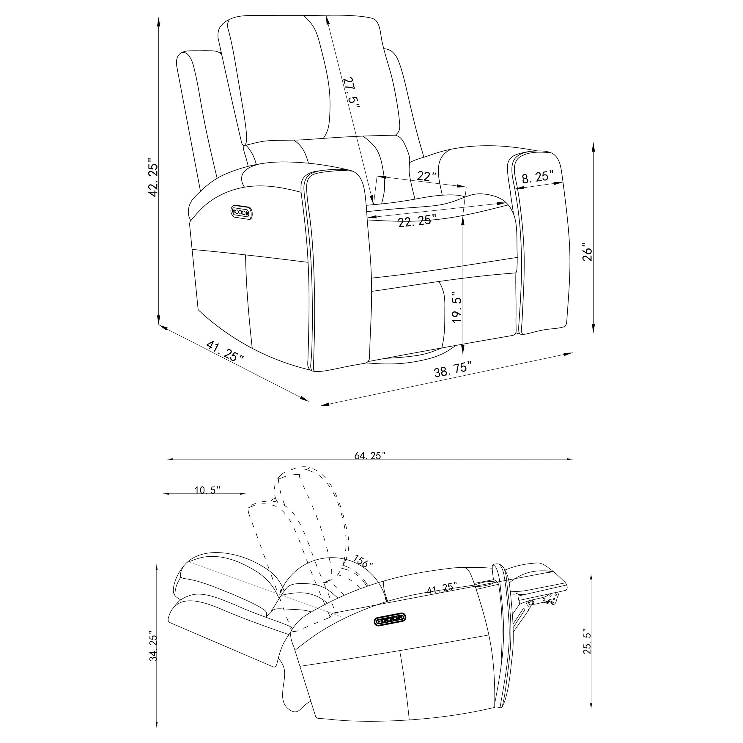 Brickston Triple Power Swivel Glider Recliner - Ideal Furniture (Fresno,CA)