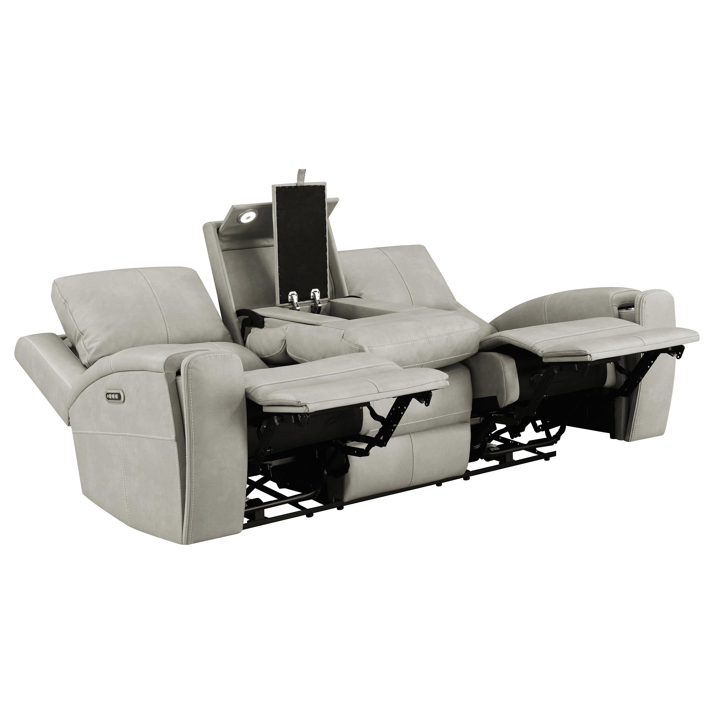 Brickston Triple Power Reclining Sofa Set - Ideal Furniture (Fresno,CA)
