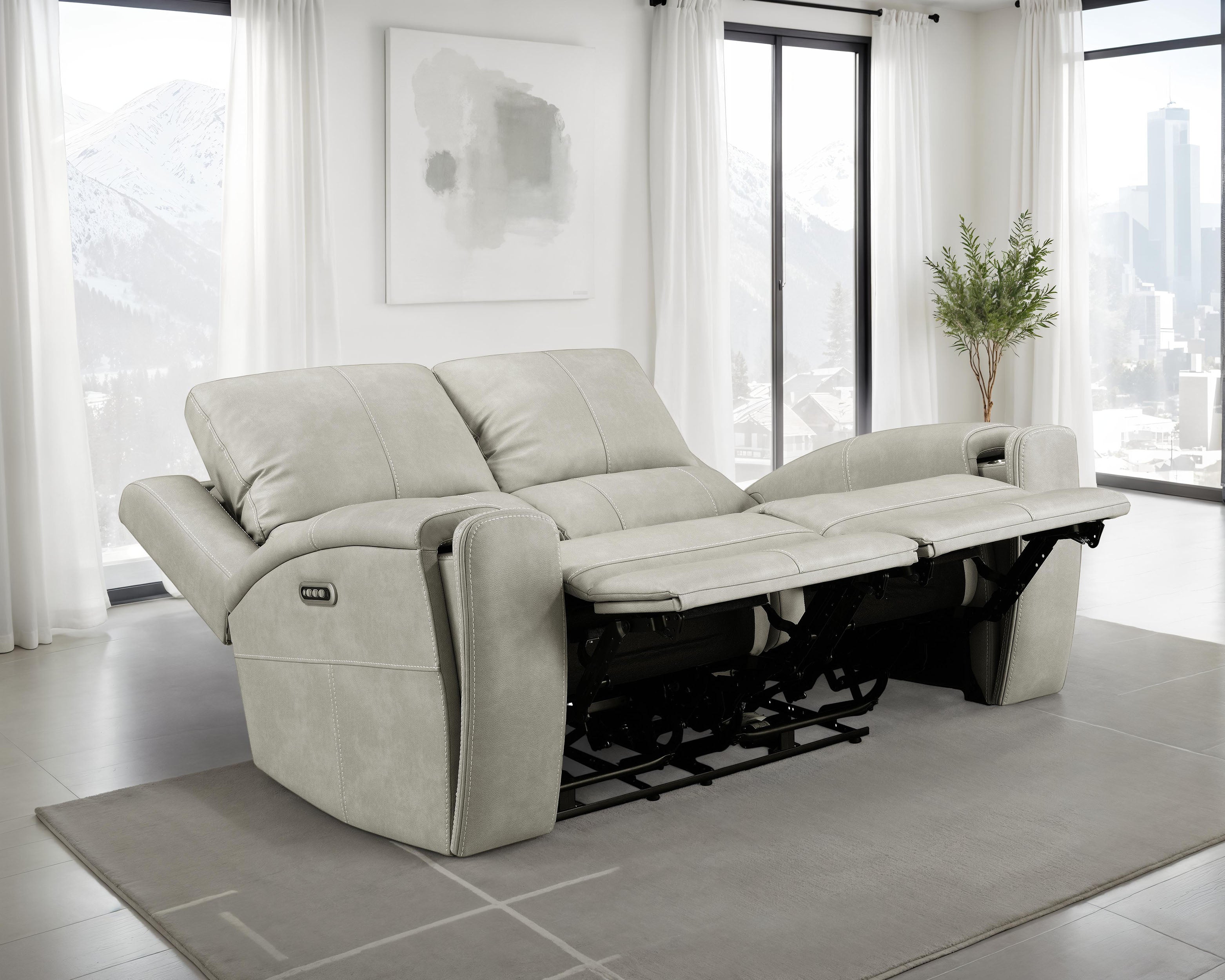 Brickston Triple Power Reclining Loveseat - Ideal Furniture (Fresno,CA)