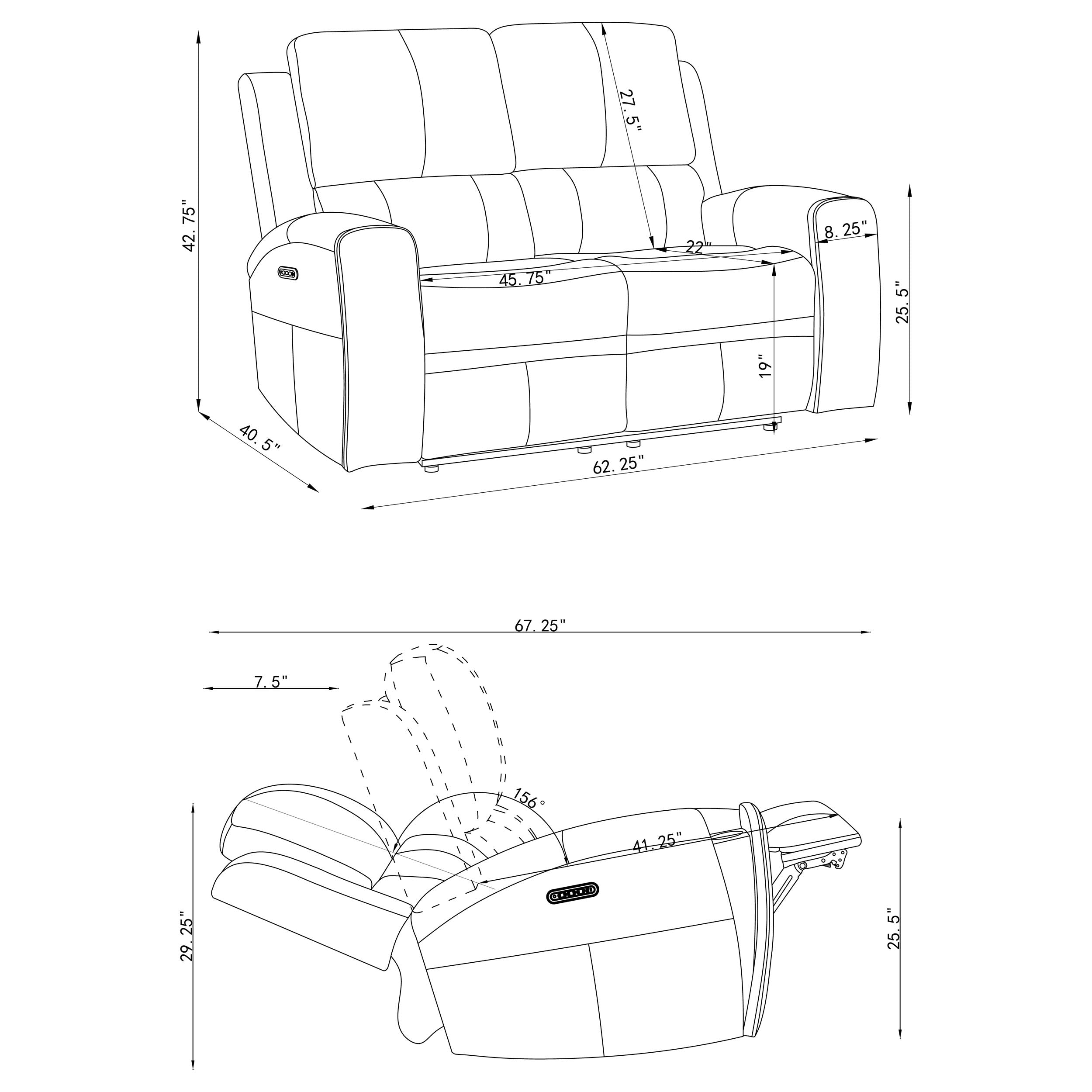 Brickston Triple Power Reclining Loveseat - Ideal Furniture (Fresno,CA)