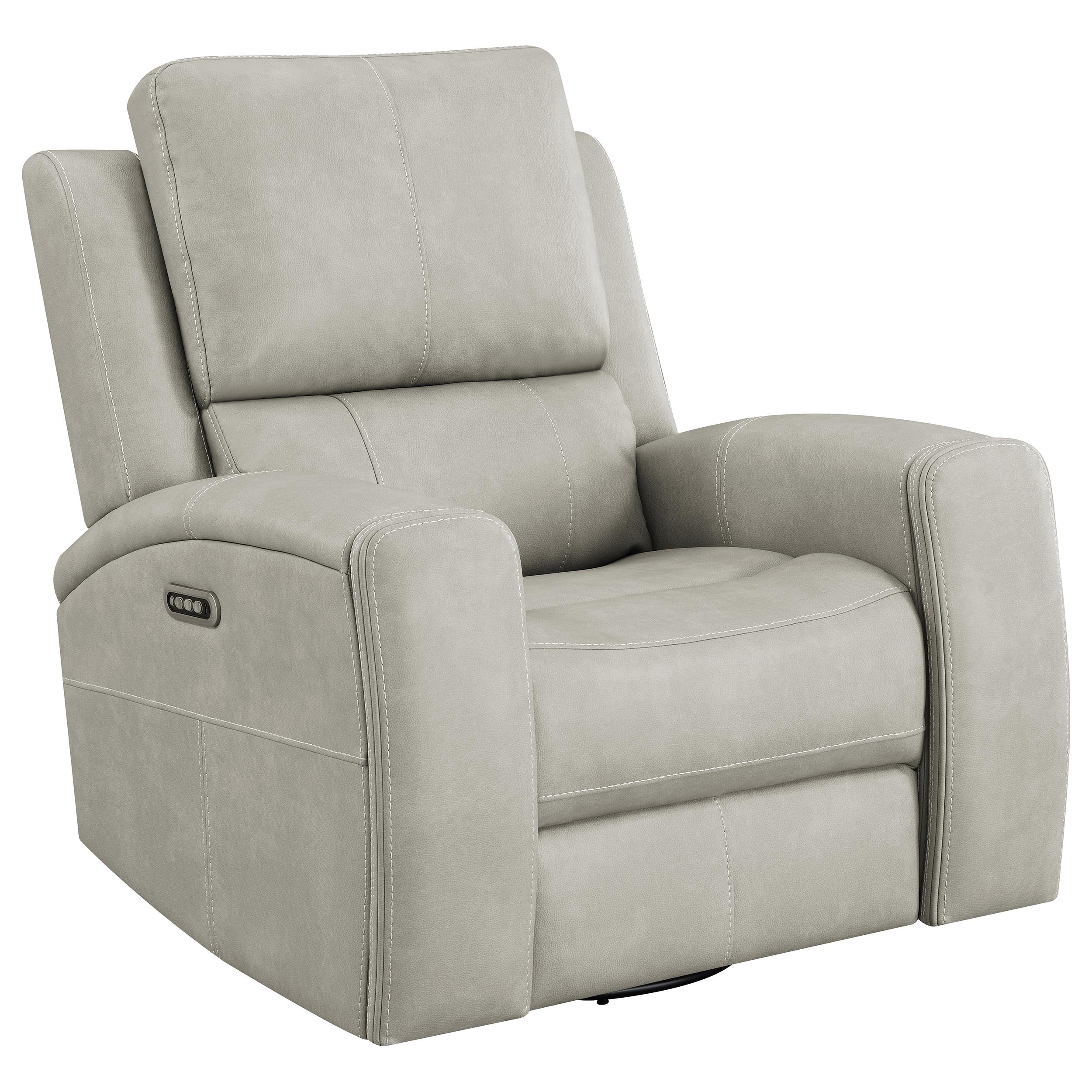 Brickston Triple Power Swivel Glider Recliner - Ideal Furniture (Fresno,CA)