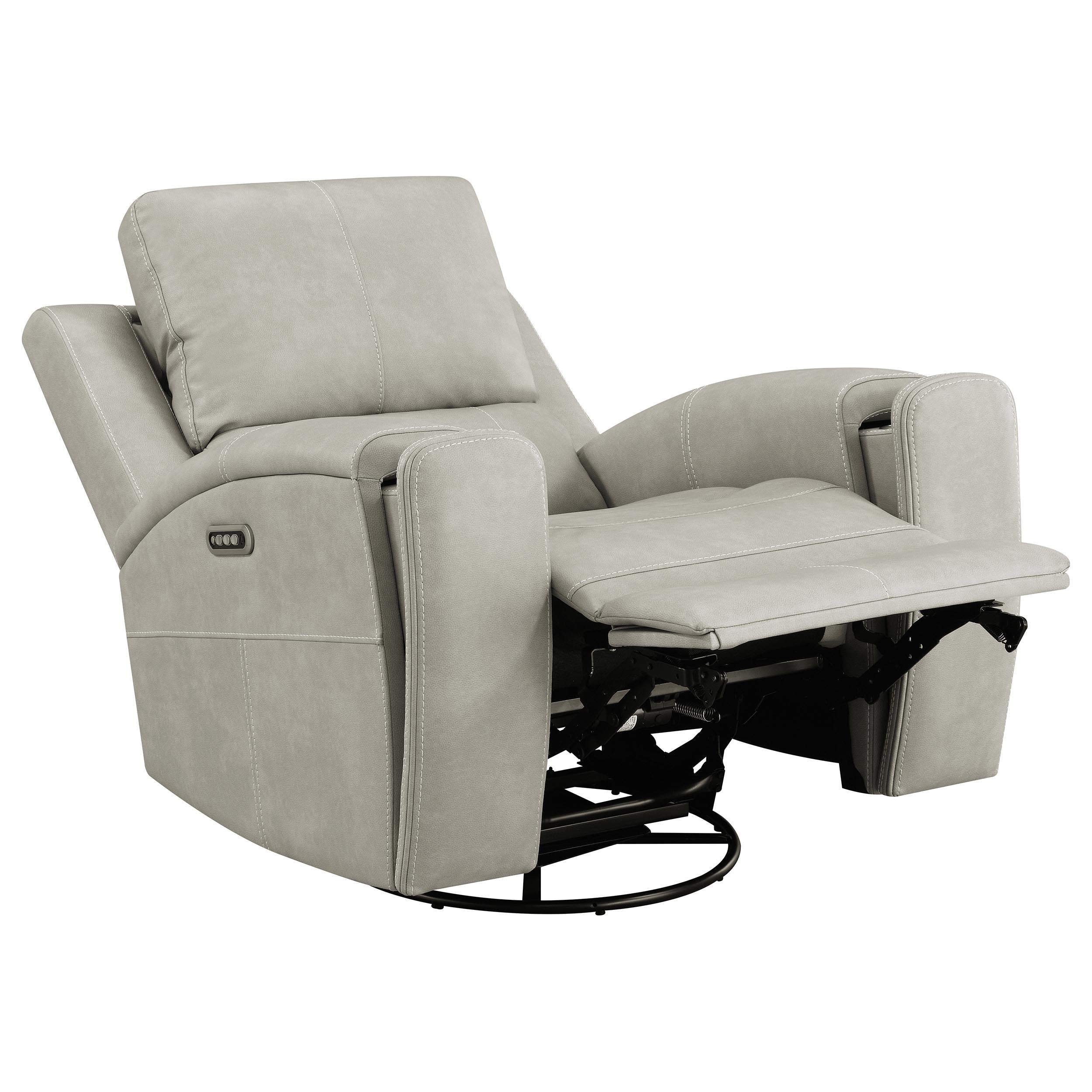 Brickston Triple Power Swivel Glider Recliner - Ideal Furniture (Fresno,CA)
