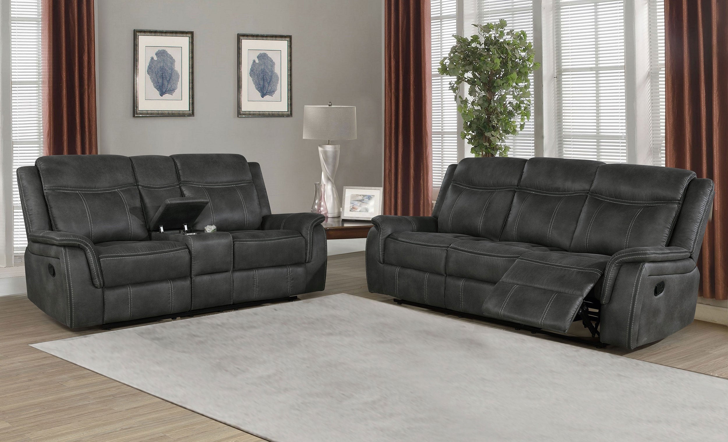 Lawrence Reclining Sofa Set - Ideal Furniture (Fresno,CA)