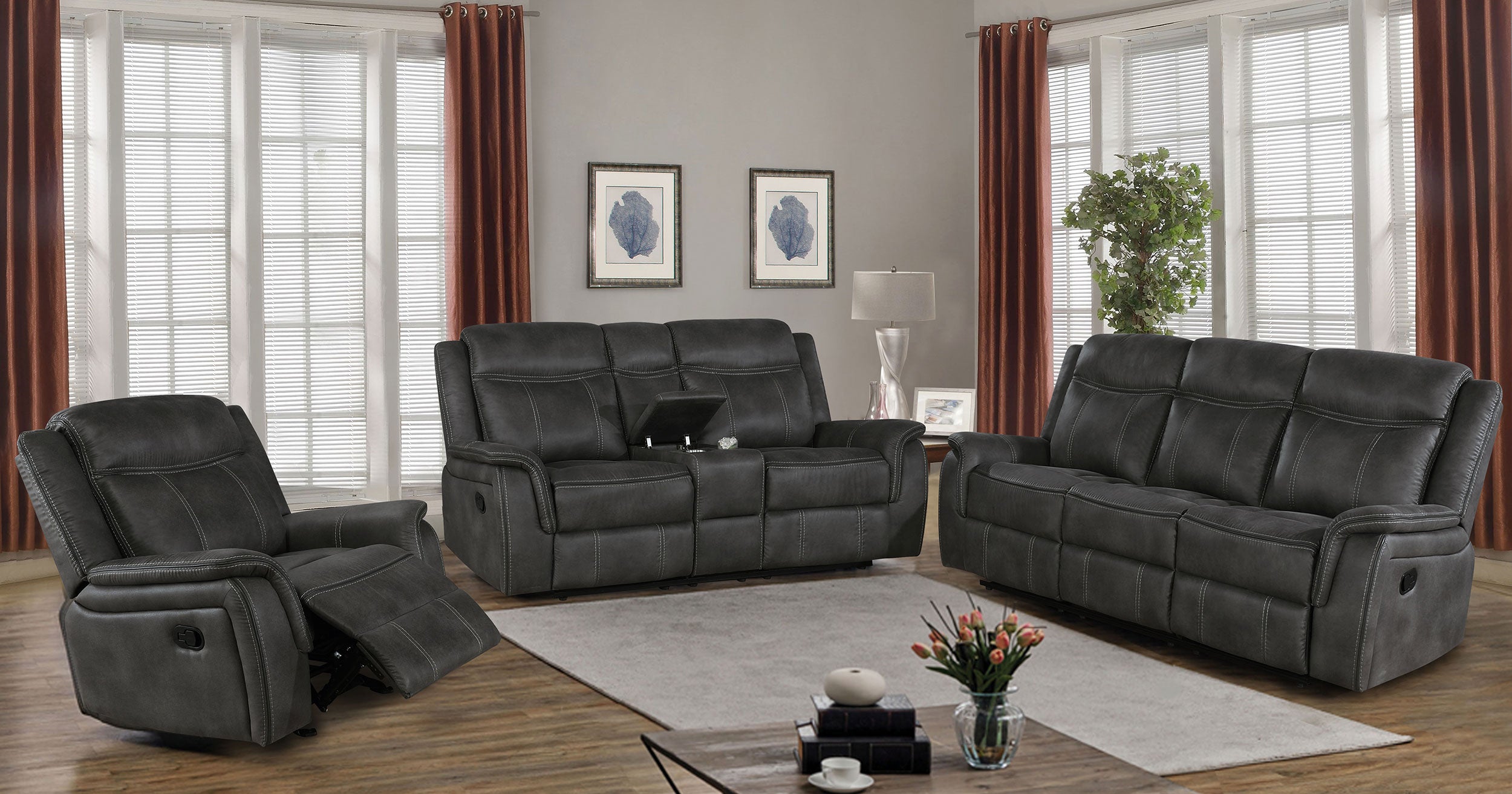 Lawrence Glider Recliner - Ideal Furniture (Fresno,CA)