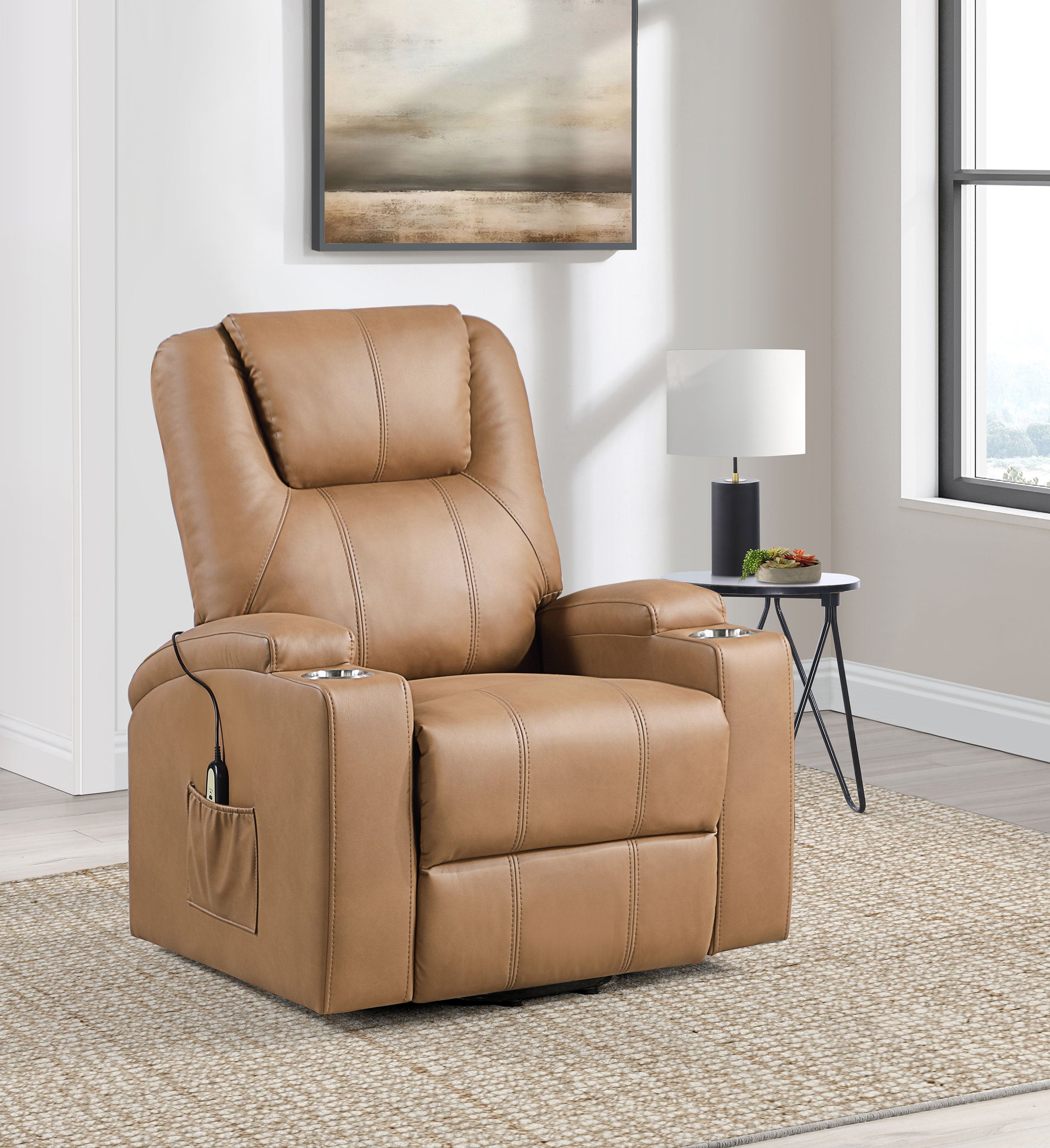 Armstrong Power Lift Massage Recliner - Ideal Furniture (Fresno,CA)
