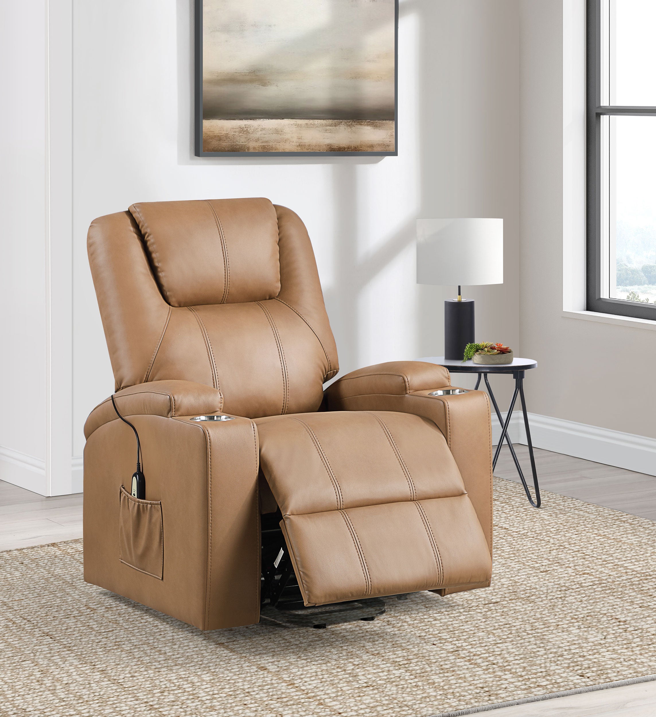 Armstrong Power Lift Massage Recliner - Ideal Furniture (Fresno,CA)