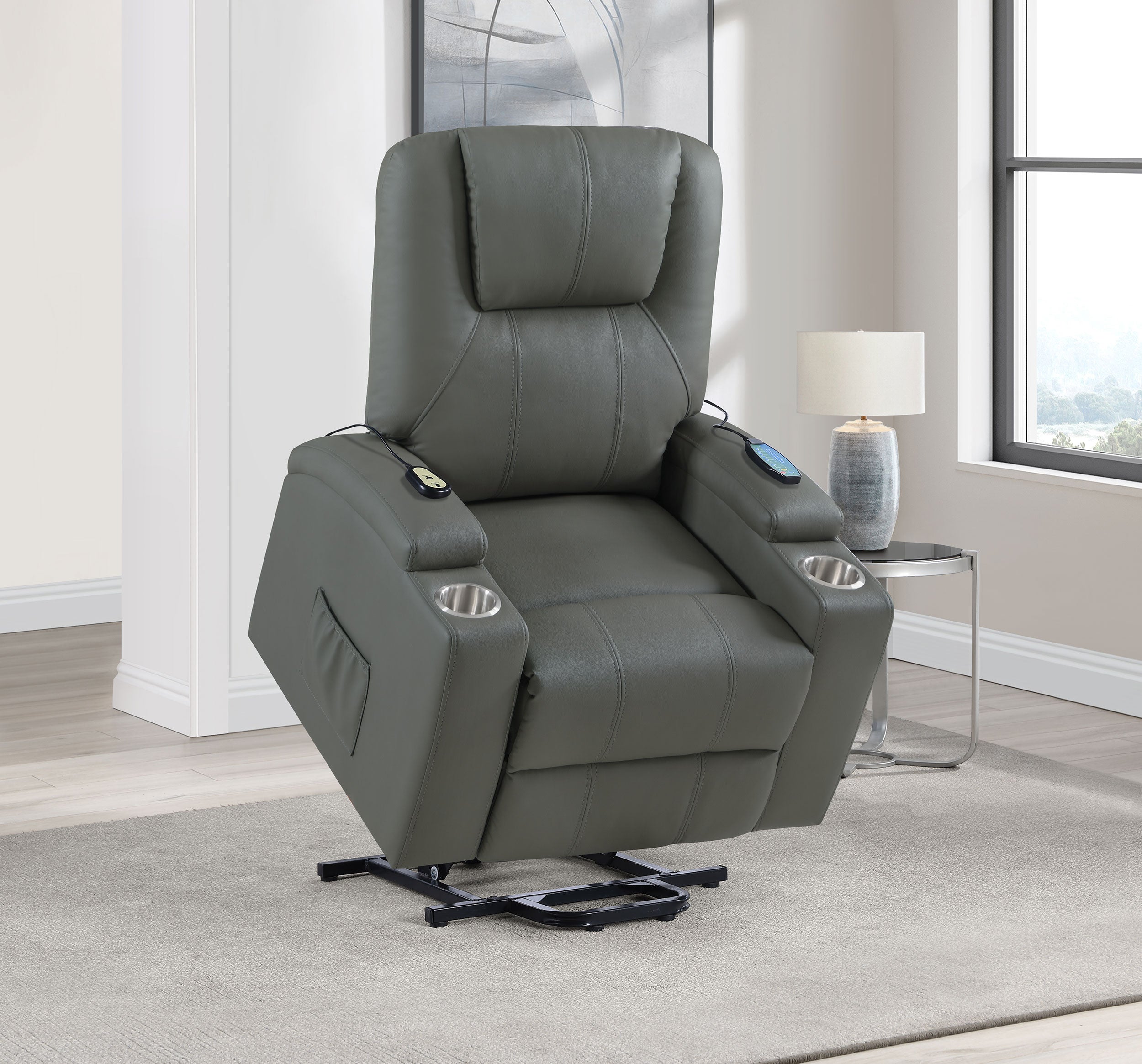 Armstrong Power Lift Massage Recliner - Ideal Furniture (Fresno,CA)