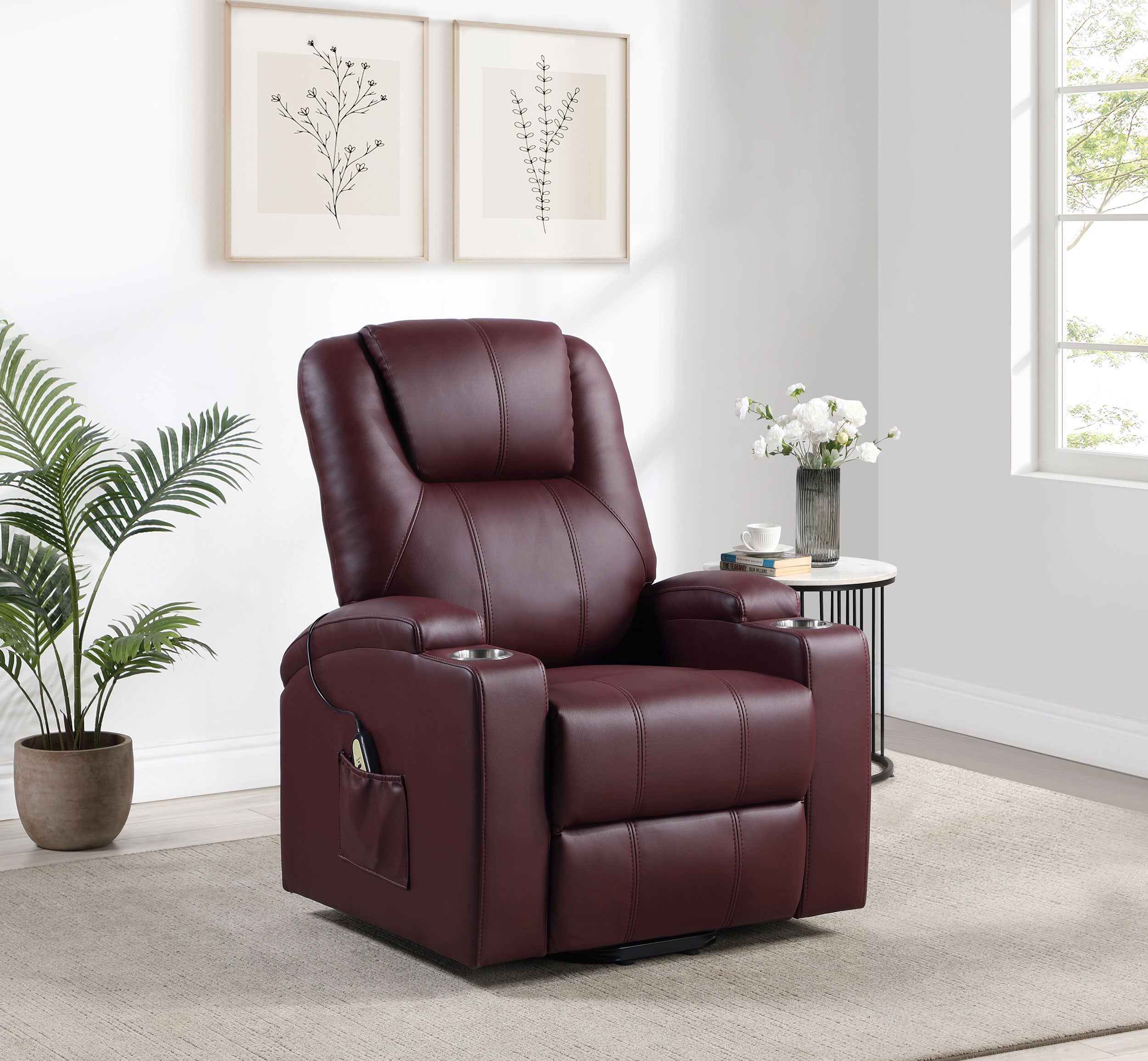 Armstrong Power Lift Massage Recliner - Ideal Furniture (Fresno,CA)