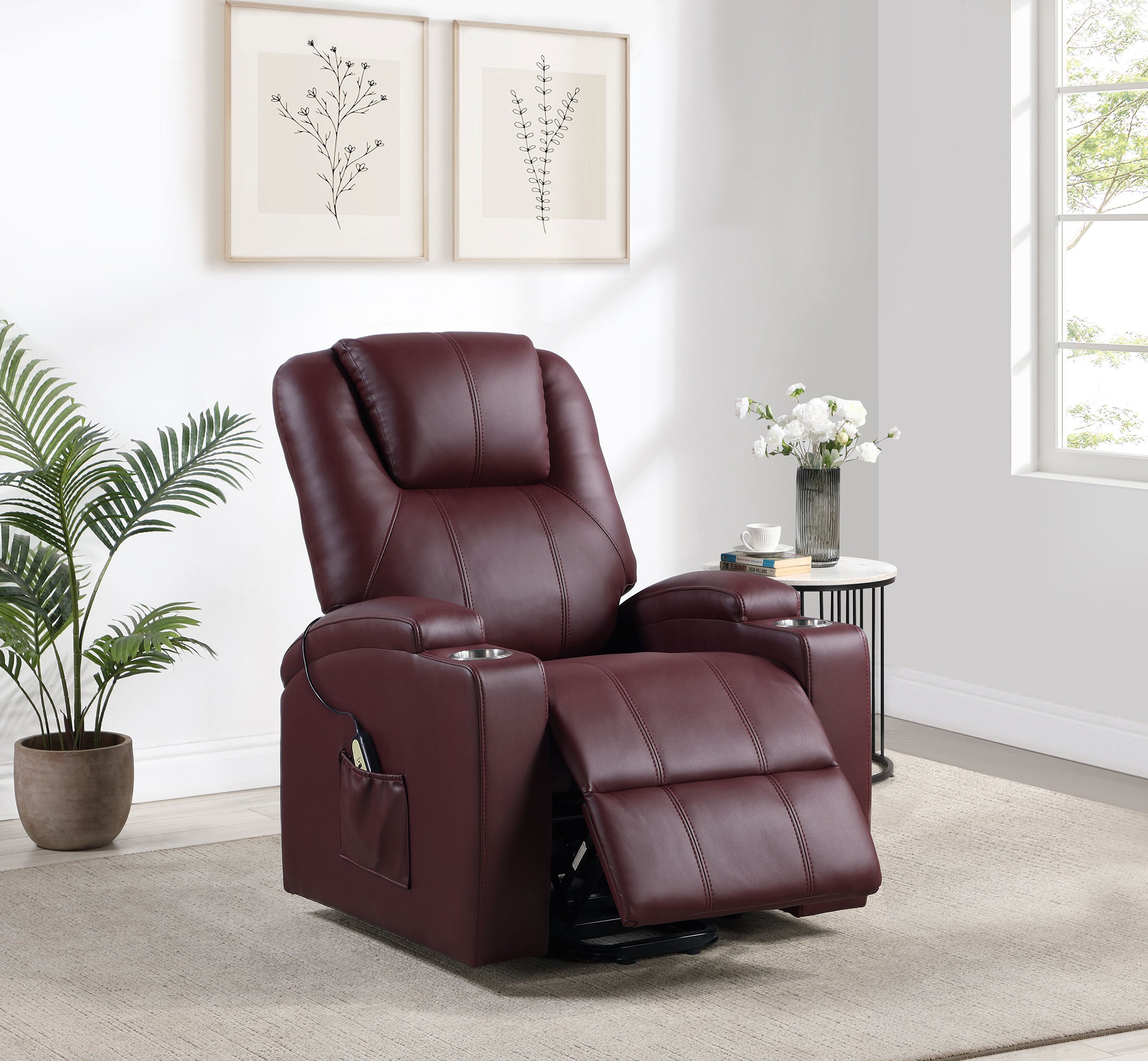 Armstrong Power Lift Massage Recliner - Ideal Furniture (Fresno,CA)