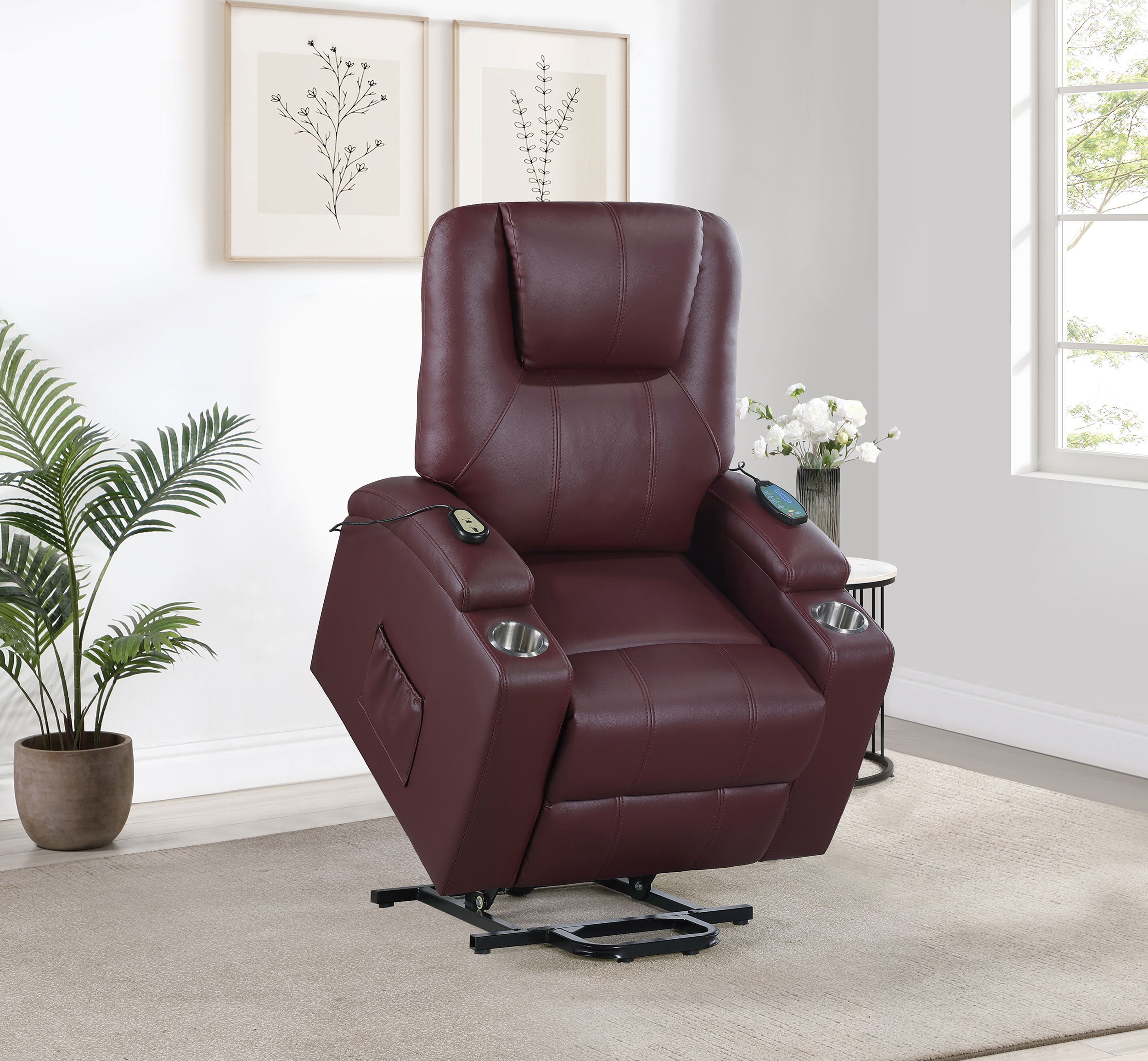 Armstrong Power Lift Massage Recliner - Ideal Furniture (Fresno,CA)