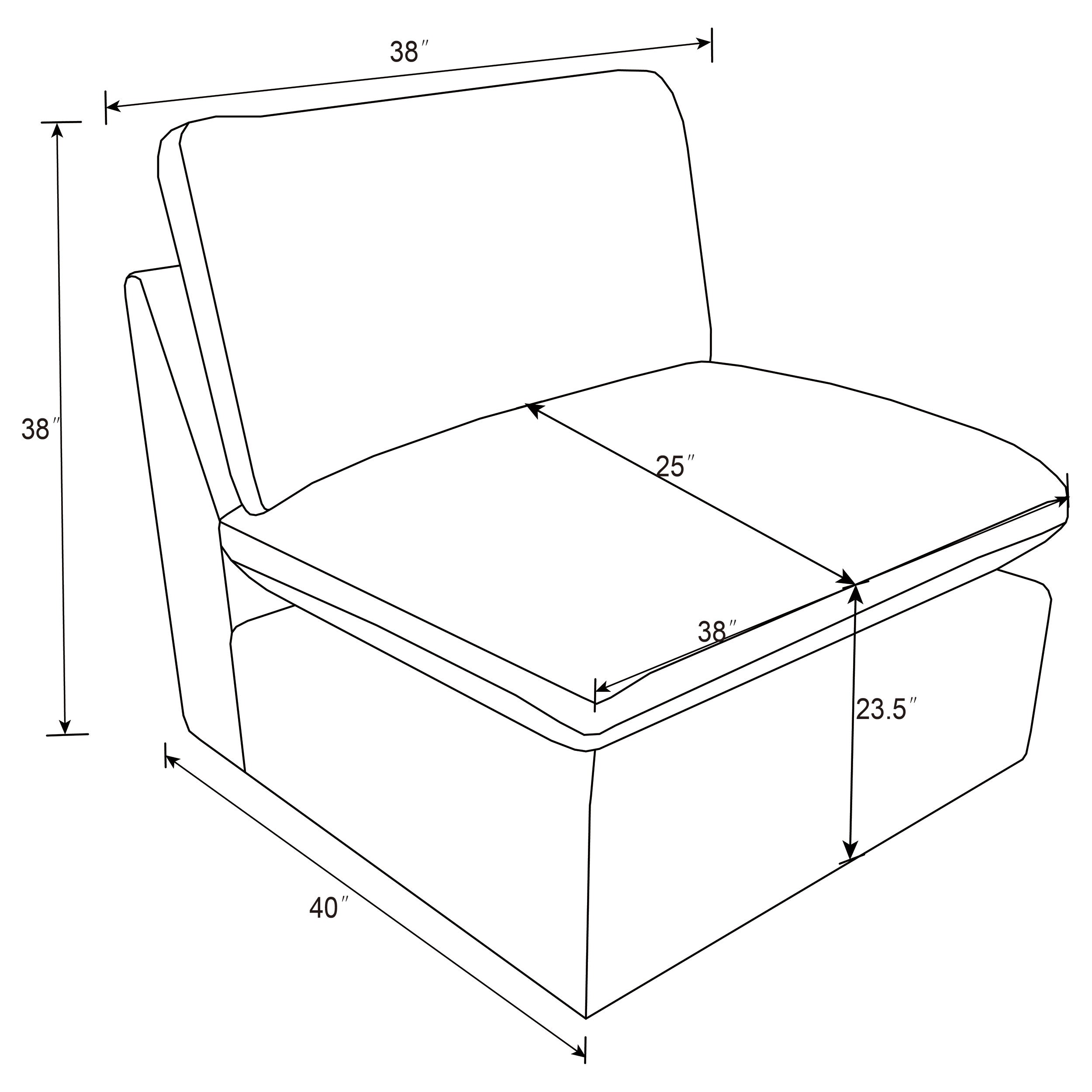 Collins Armless Chair - Ideal Furniture (Fresno,CA)