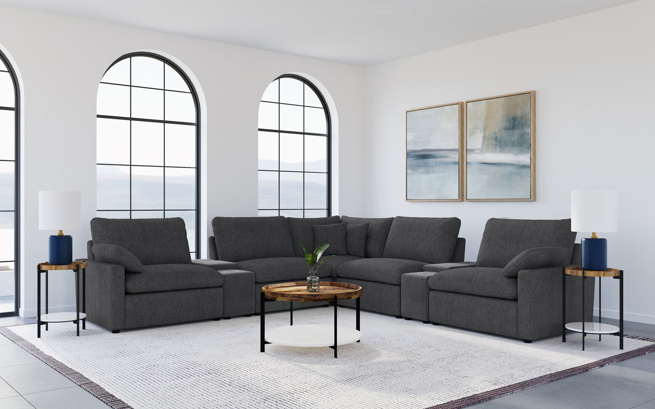 Collins Modular Power Reclining Sectional Sofa - Ideal Furniture (Fresno,CA)