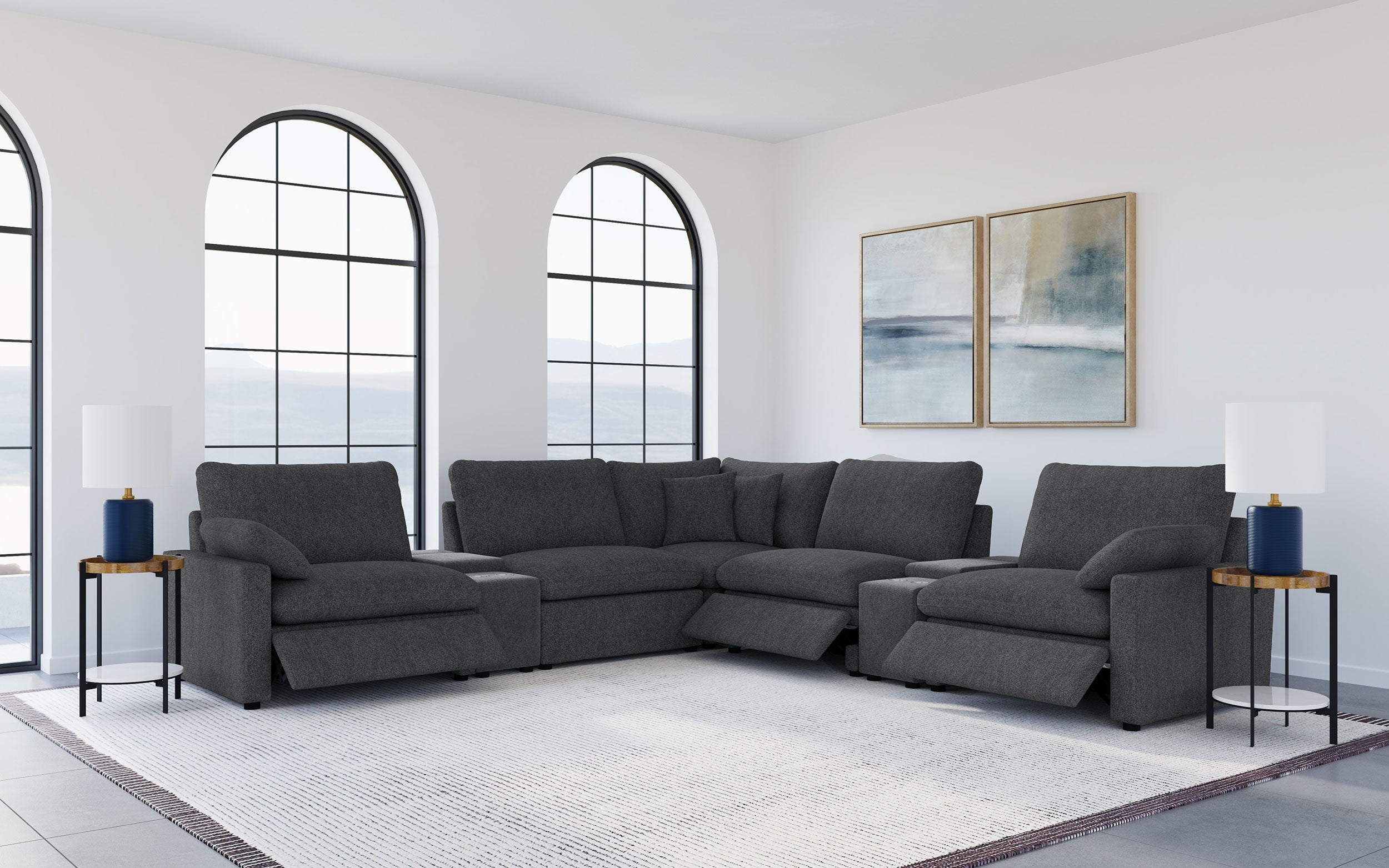 Collins Modular Power Reclining Sectional Sofa - Ideal Furniture (Fresno,CA)