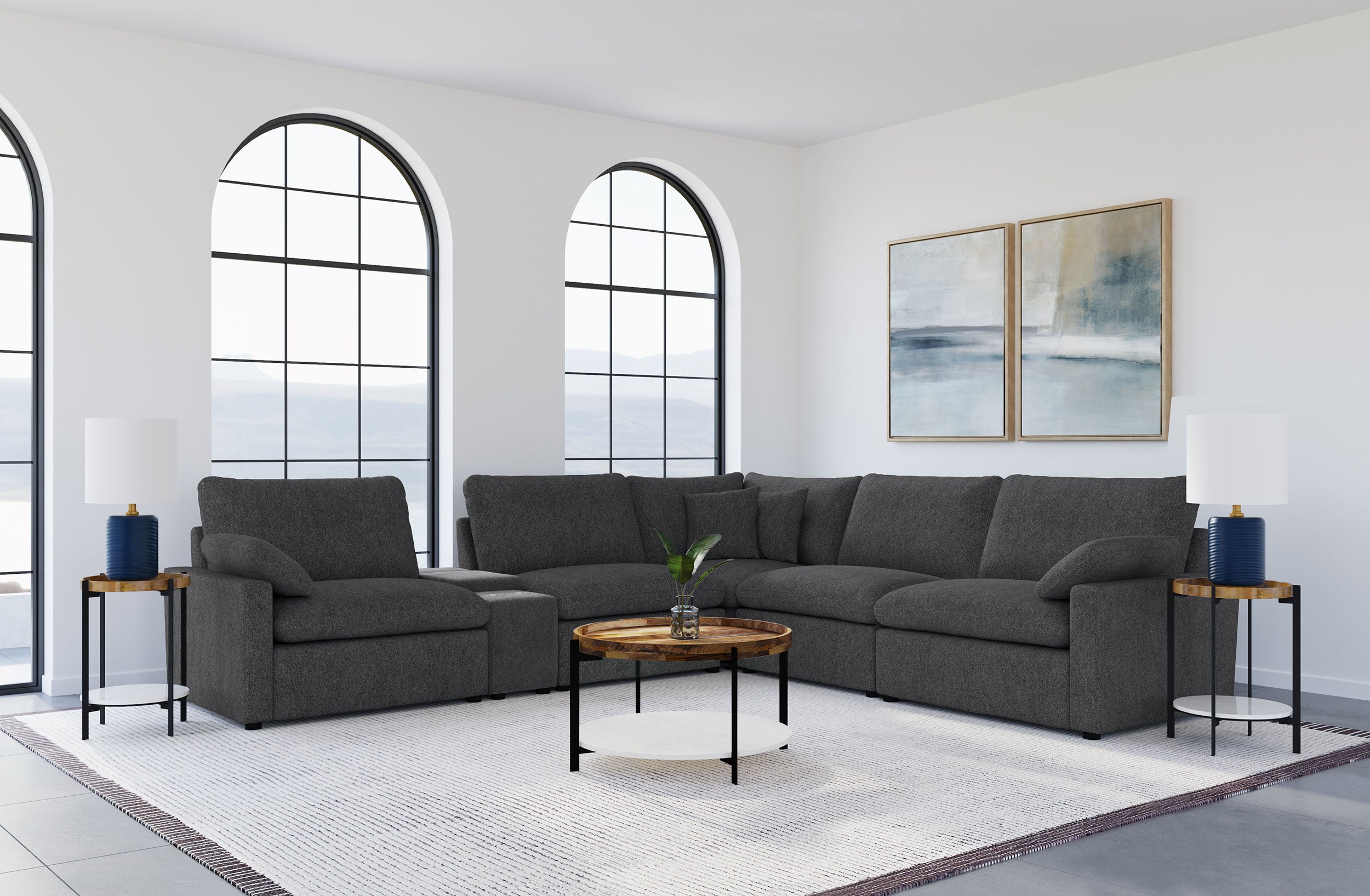 Collins Modular Power Reclining Sectional Sofa - Ideal Furniture (Fresno,CA)