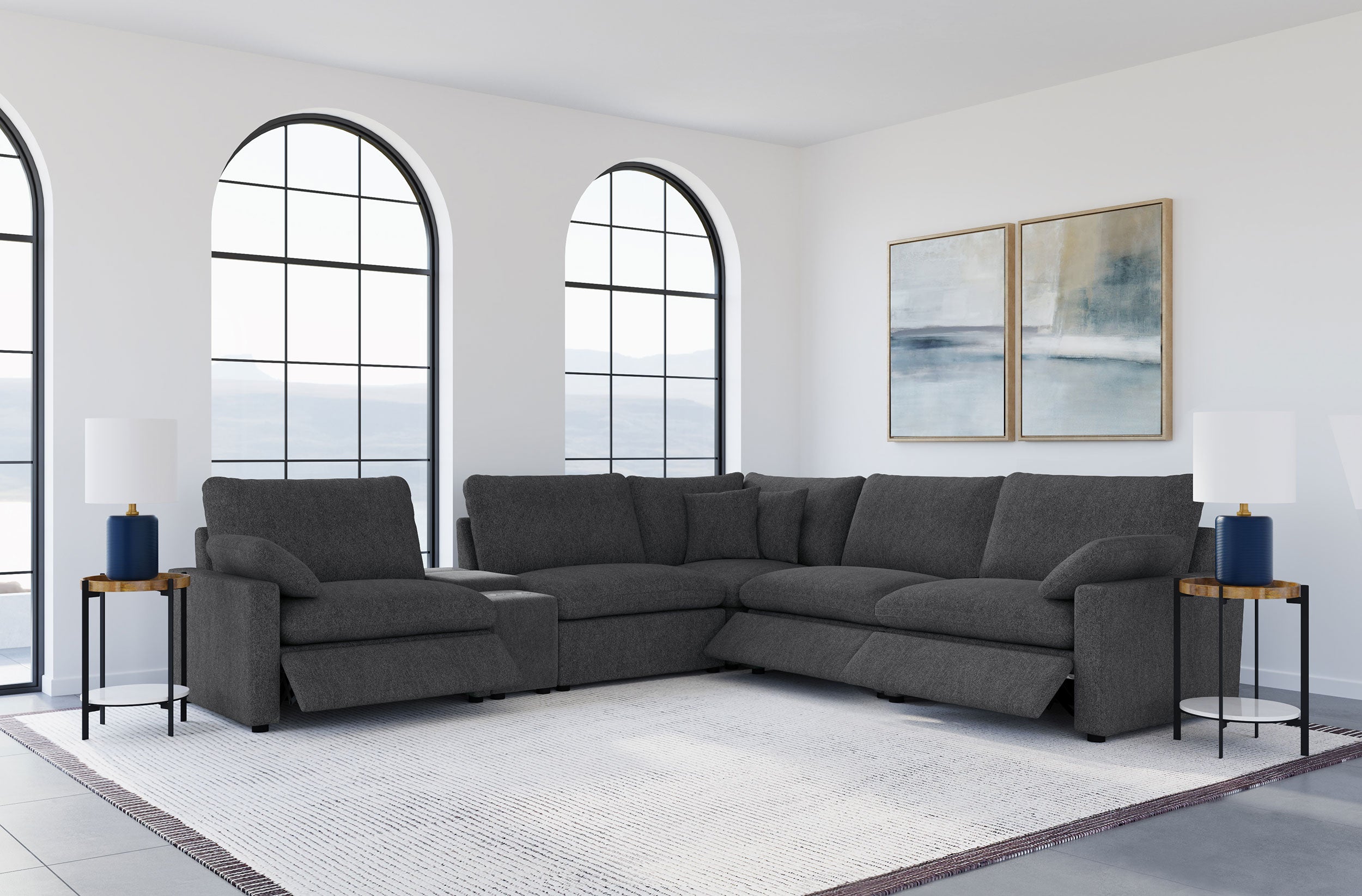 Collins Modular Power Reclining Sectional Sofa - Ideal Furniture (Fresno,CA)