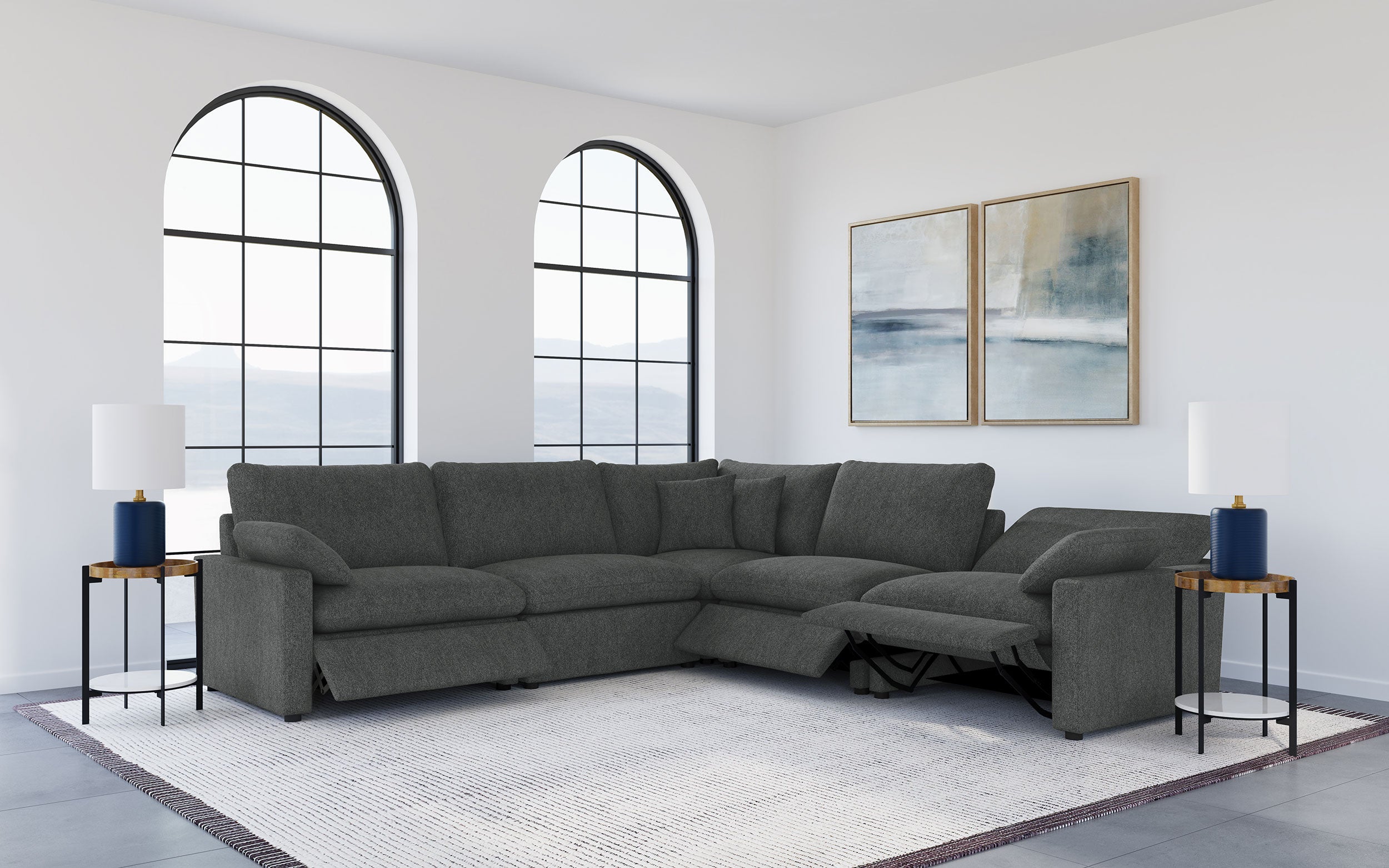 Collins Modular Power Reclining Sectional Sofa - Ideal Furniture (Fresno,CA)