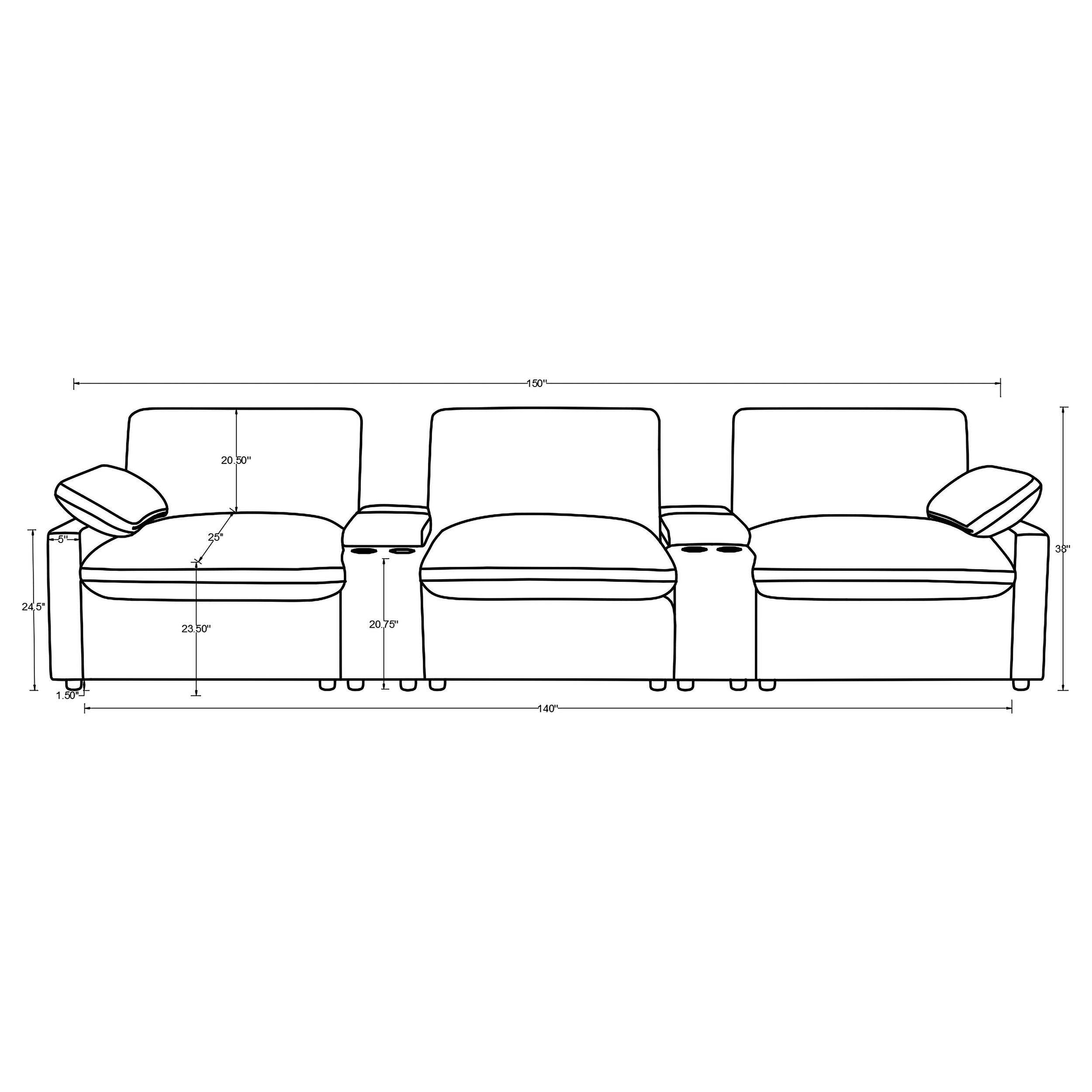 Collins Power Home Theater Seating - Ideal Furniture (Fresno,CA)
