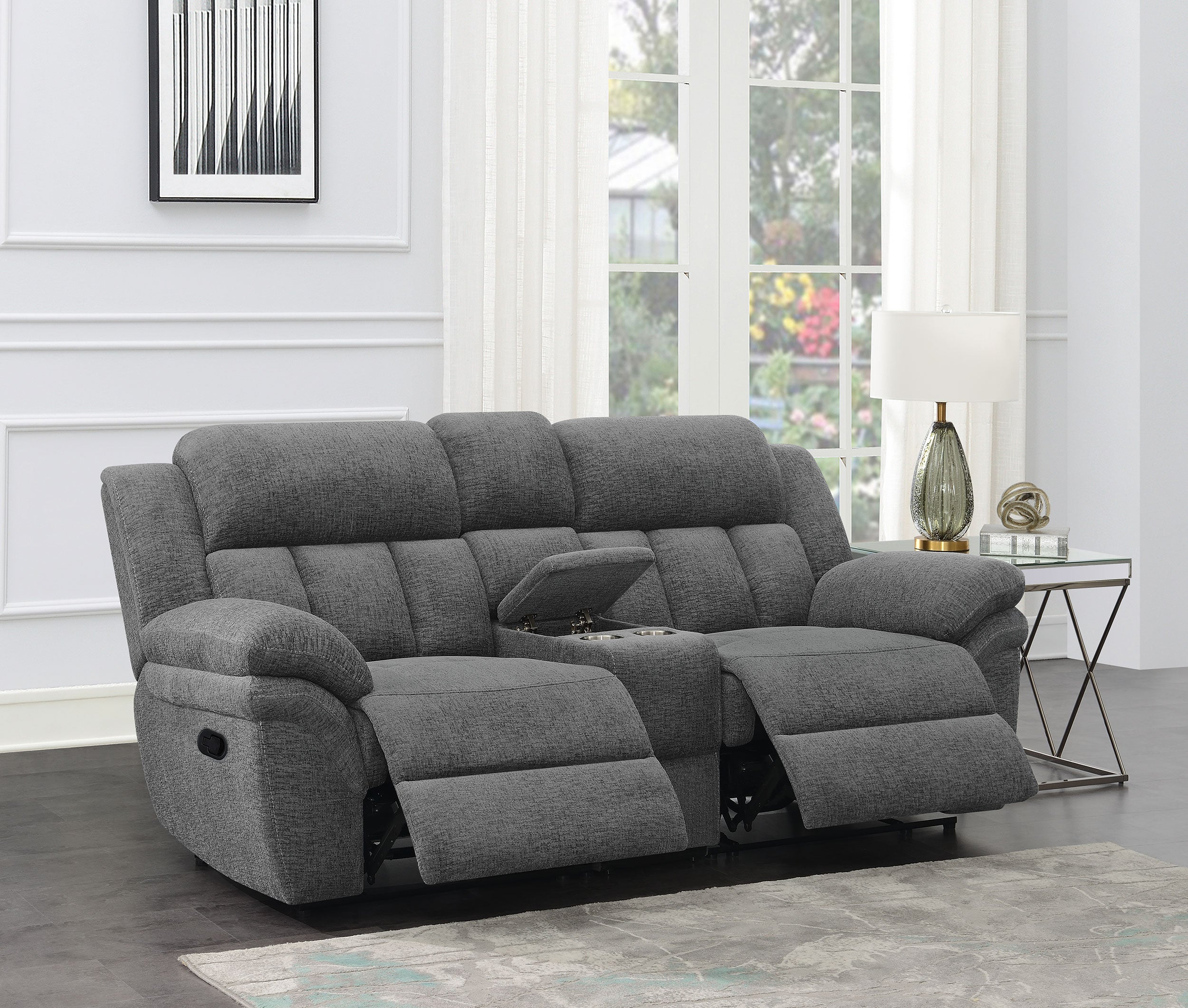 Bahrain Reclining Loveseat - Ideal Furniture (Fresno,CA)