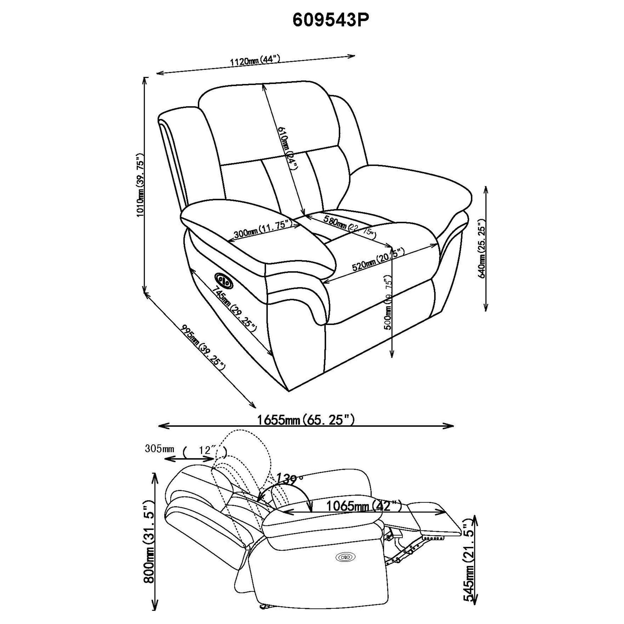 Bahrain Power Glider Recliner - Ideal Furniture (Fresno,CA)