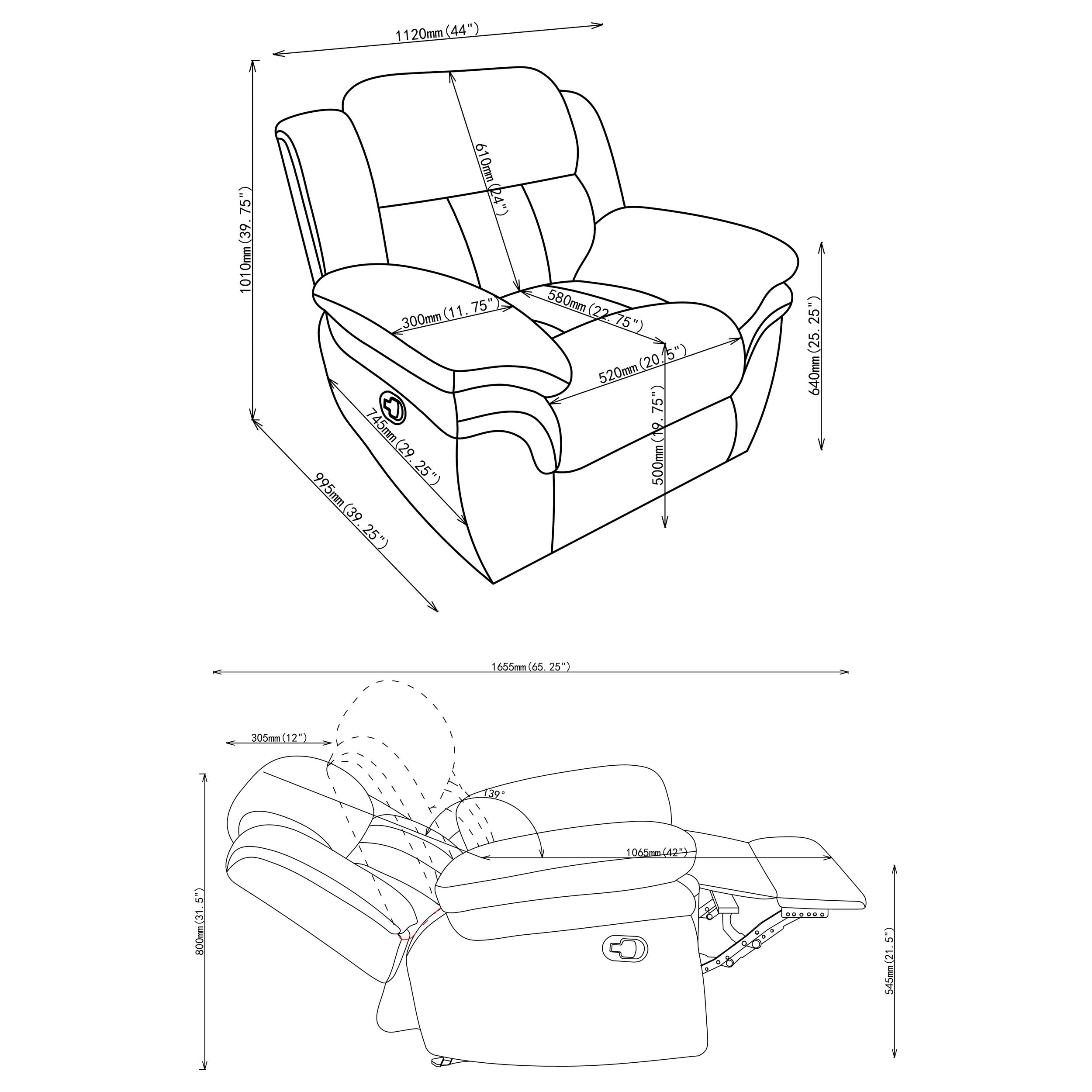 Bahrain Glider Recliner - Ideal Furniture (Fresno,CA)