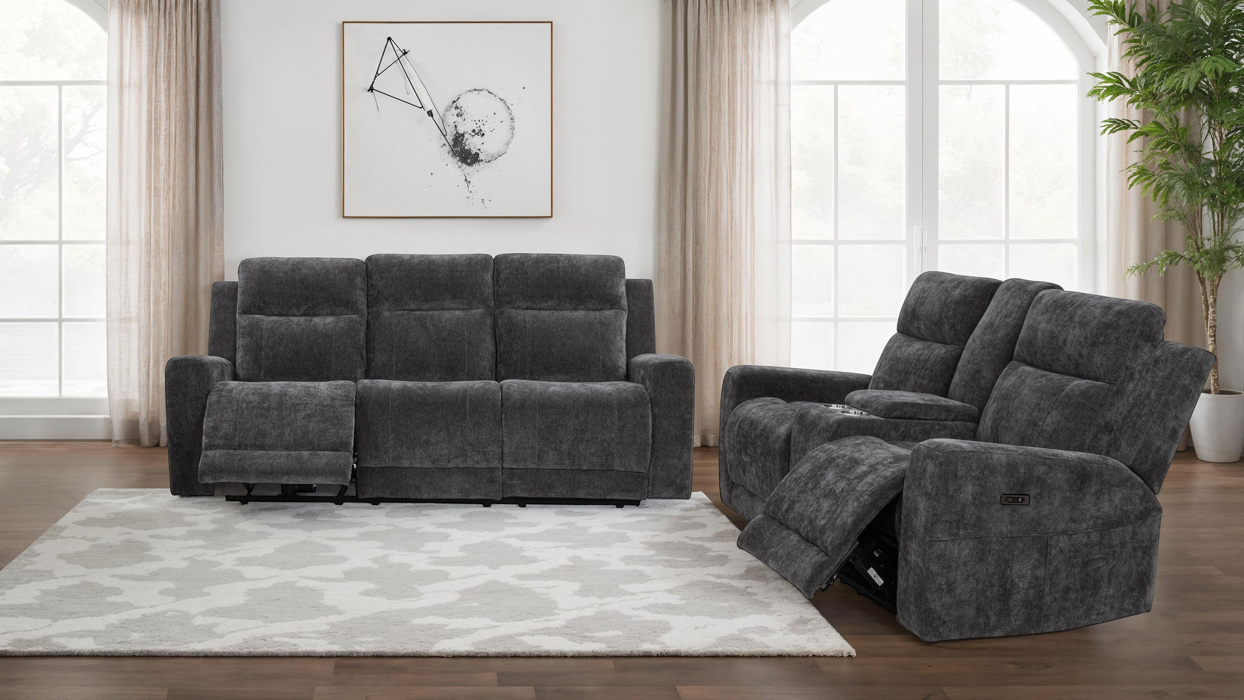Kennett Power Reclining Sofa Set - Ideal Furniture (Fresno,CA)