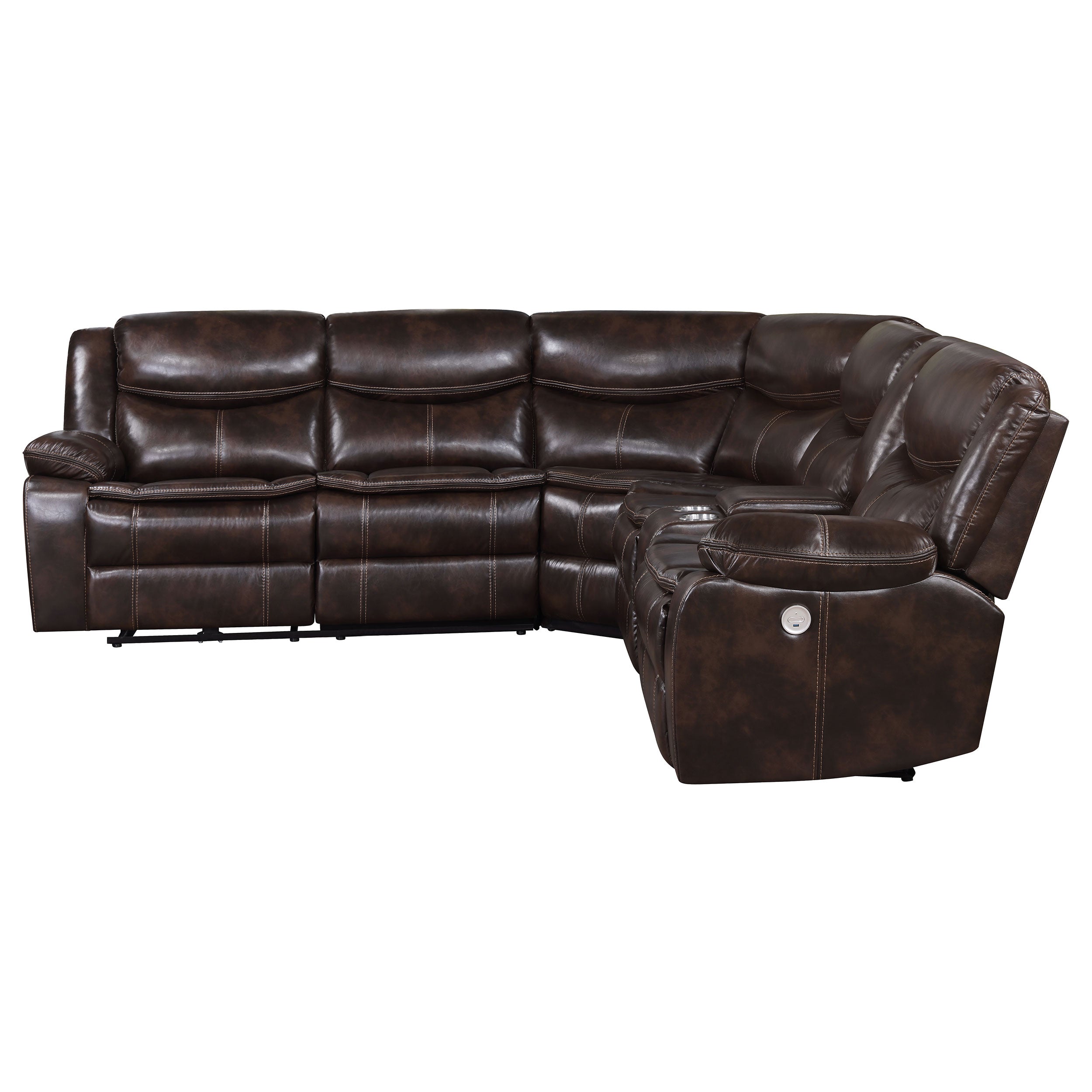 Sycamore Power Reclining Sectional Sofa - Ideal Furniture (Fresno,CA)