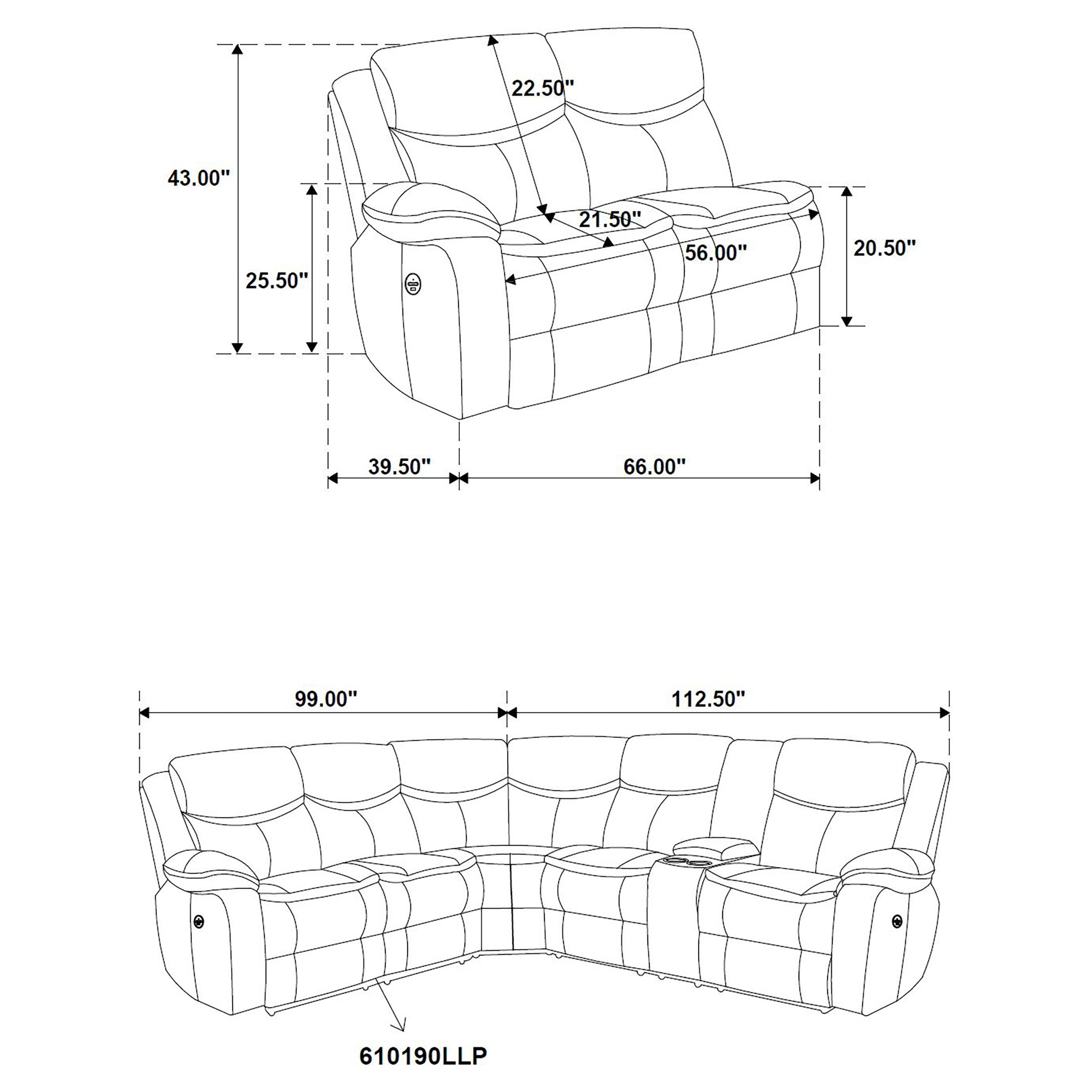 Sycamore Power Reclining Sectional Sofa - Ideal Furniture (Fresno,CA)