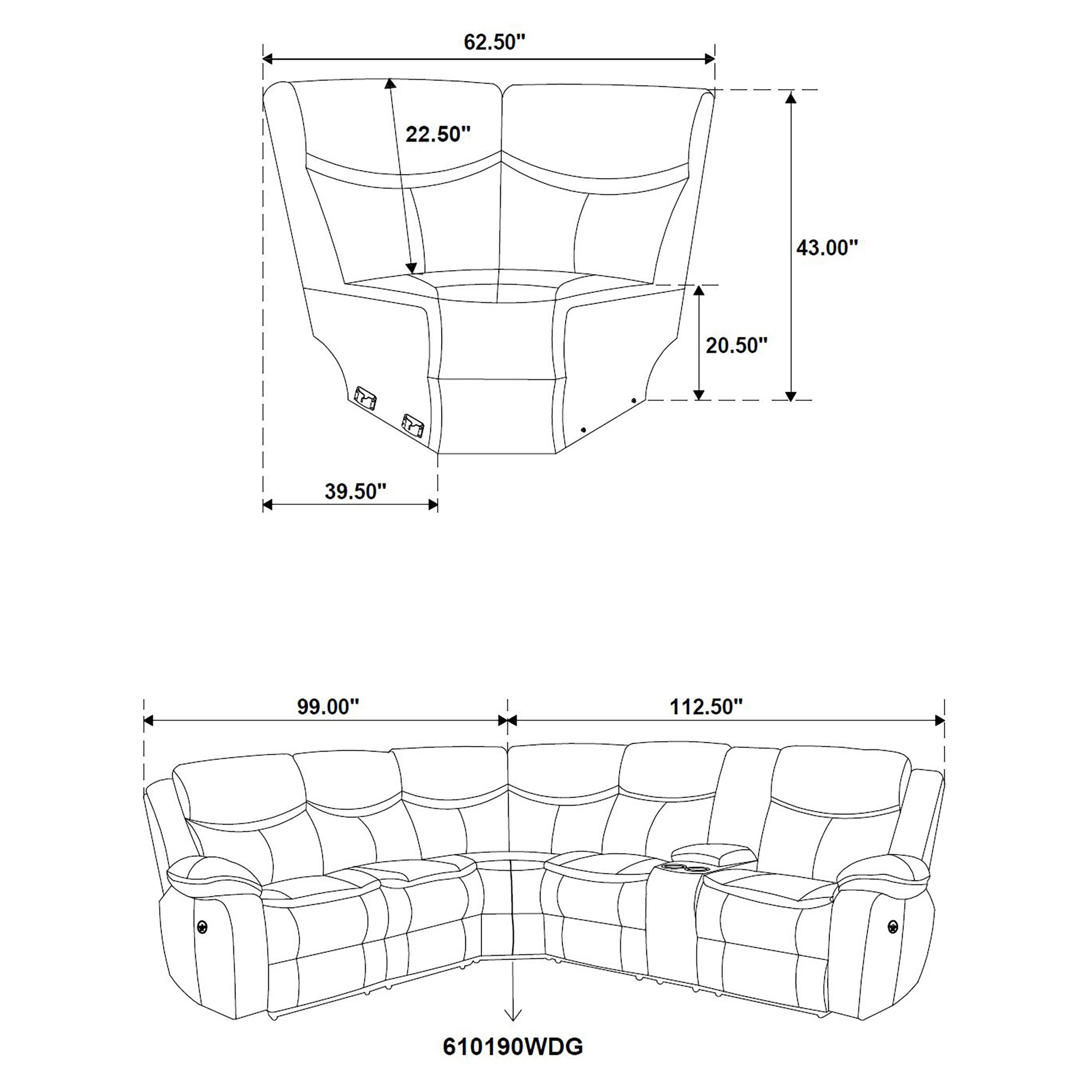 Sycamore Power Reclining Sectional Sofa - Ideal Furniture (Fresno,CA)