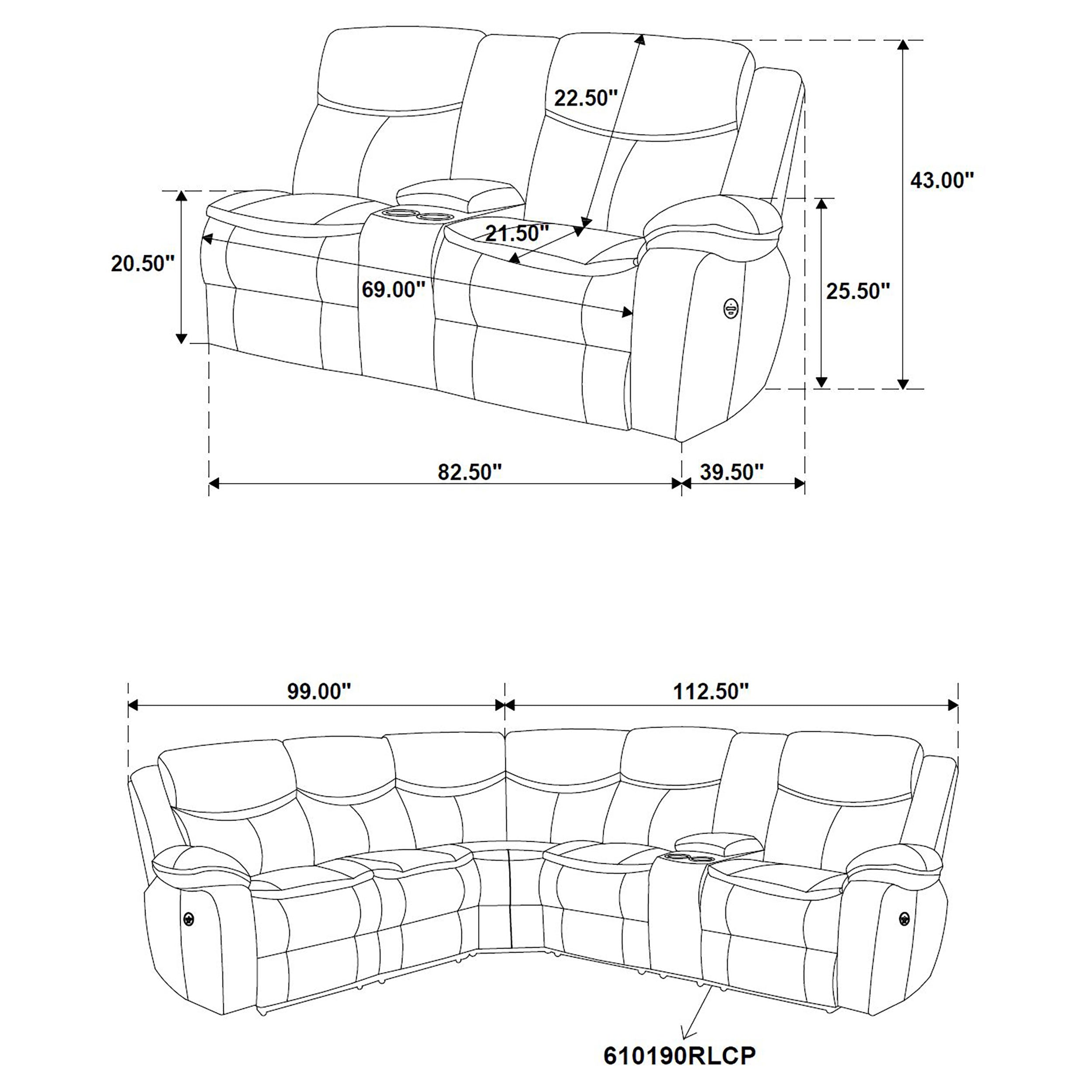 Sycamore Power Reclining Sectional Sofa - Ideal Furniture (Fresno,CA)
