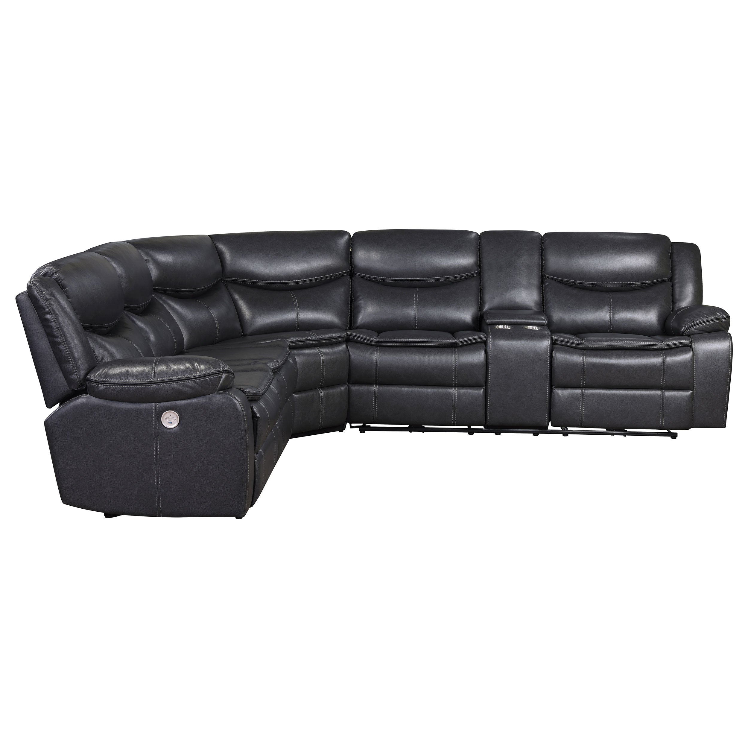 Sycamore Power Reclining Sectional Sofa - Ideal Furniture (Fresno,CA)