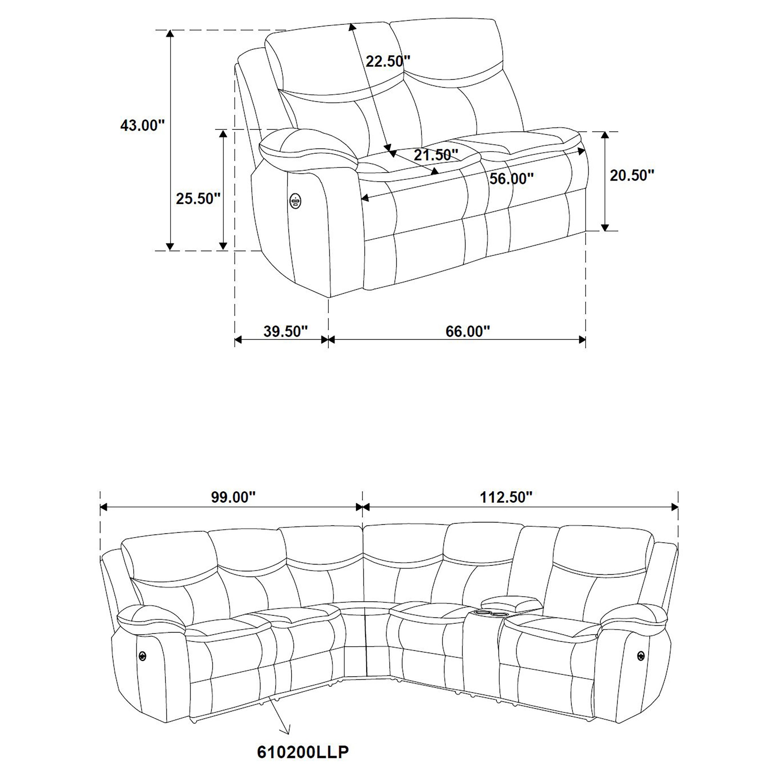 Sycamore Power Reclining Sectional Sofa - Ideal Furniture (Fresno,CA)