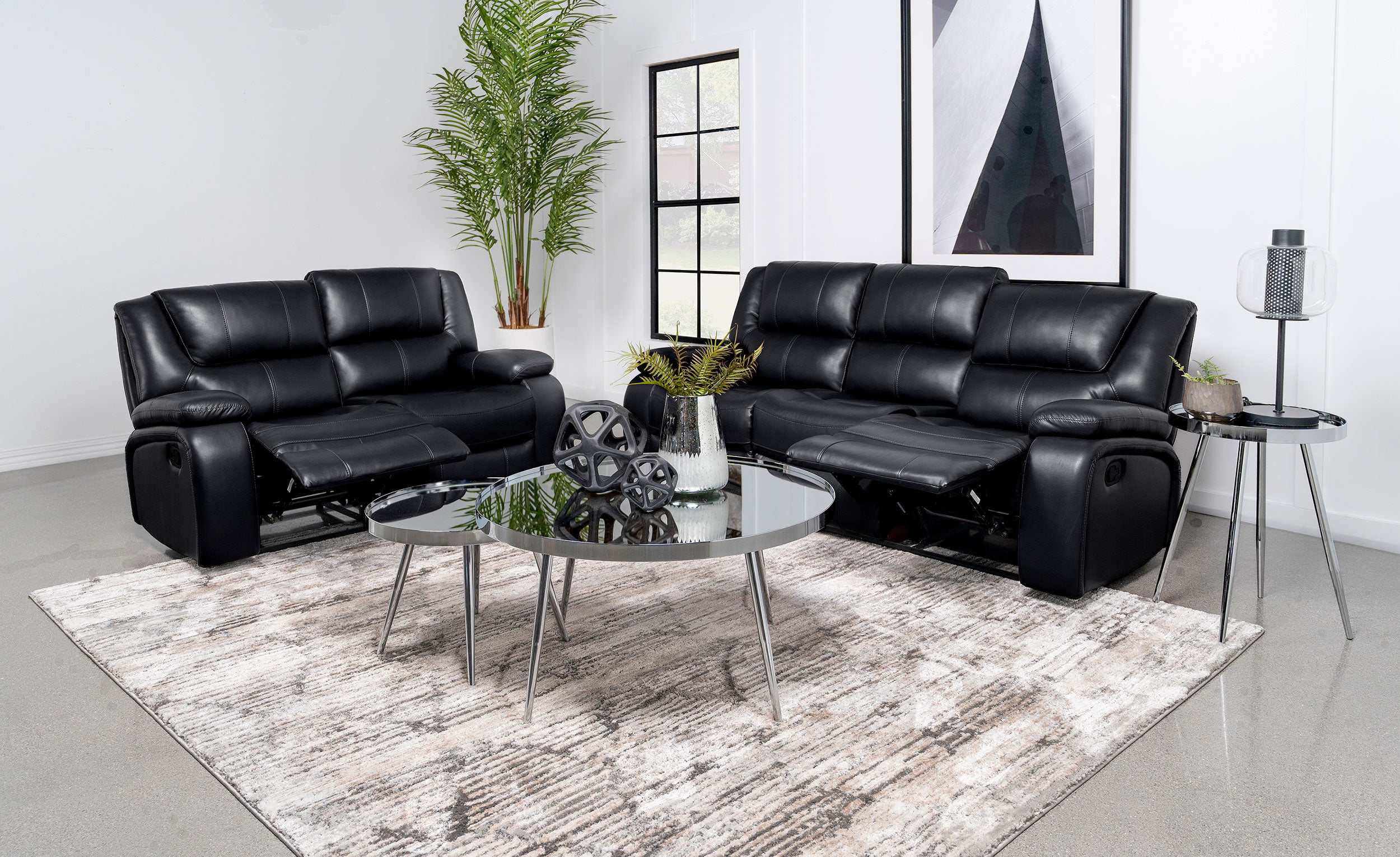 Camila Reclining Sofa Set - Ideal Furniture (Fresno,CA)