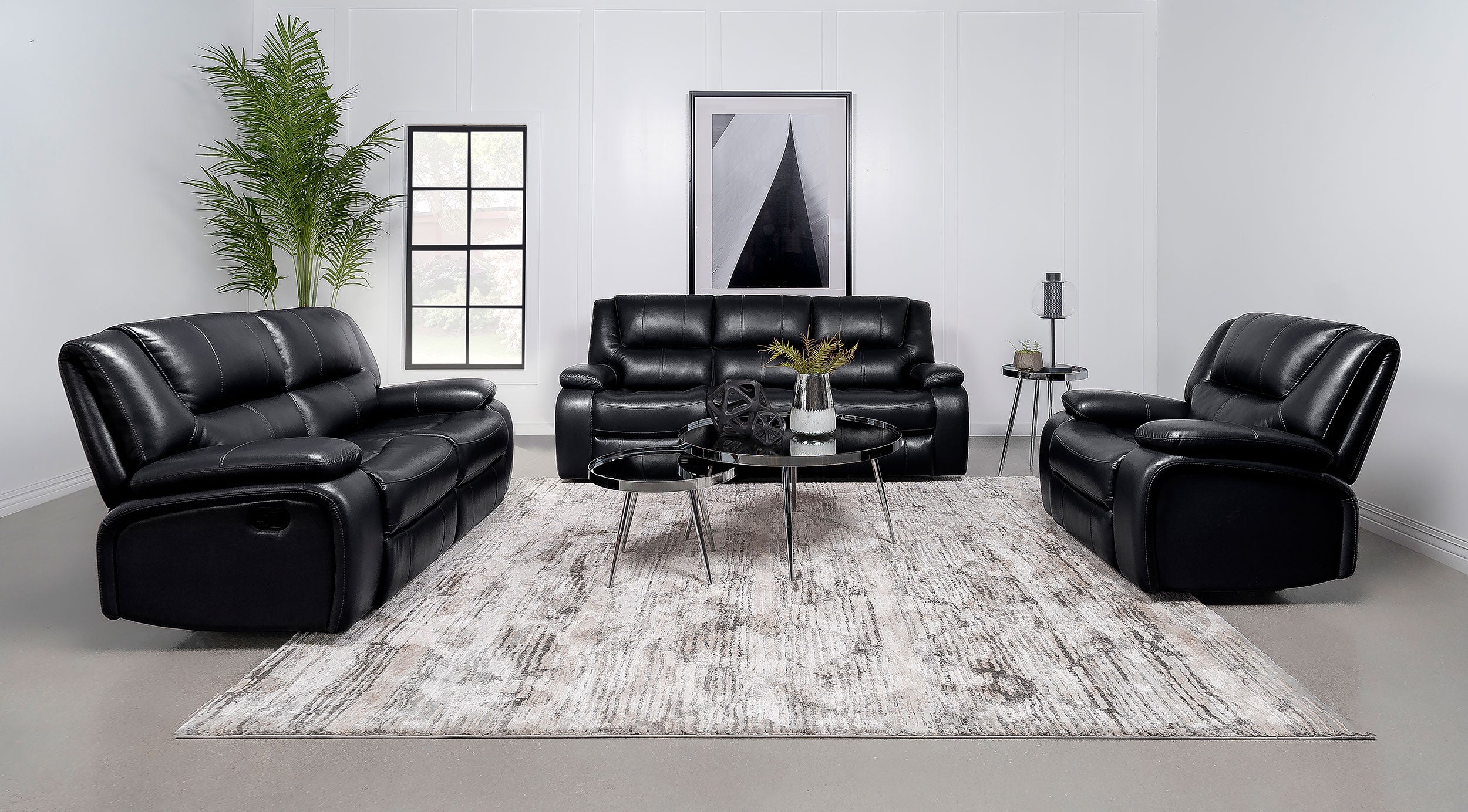 Camila Reclining Sofa Set - Ideal Furniture (Fresno,CA)