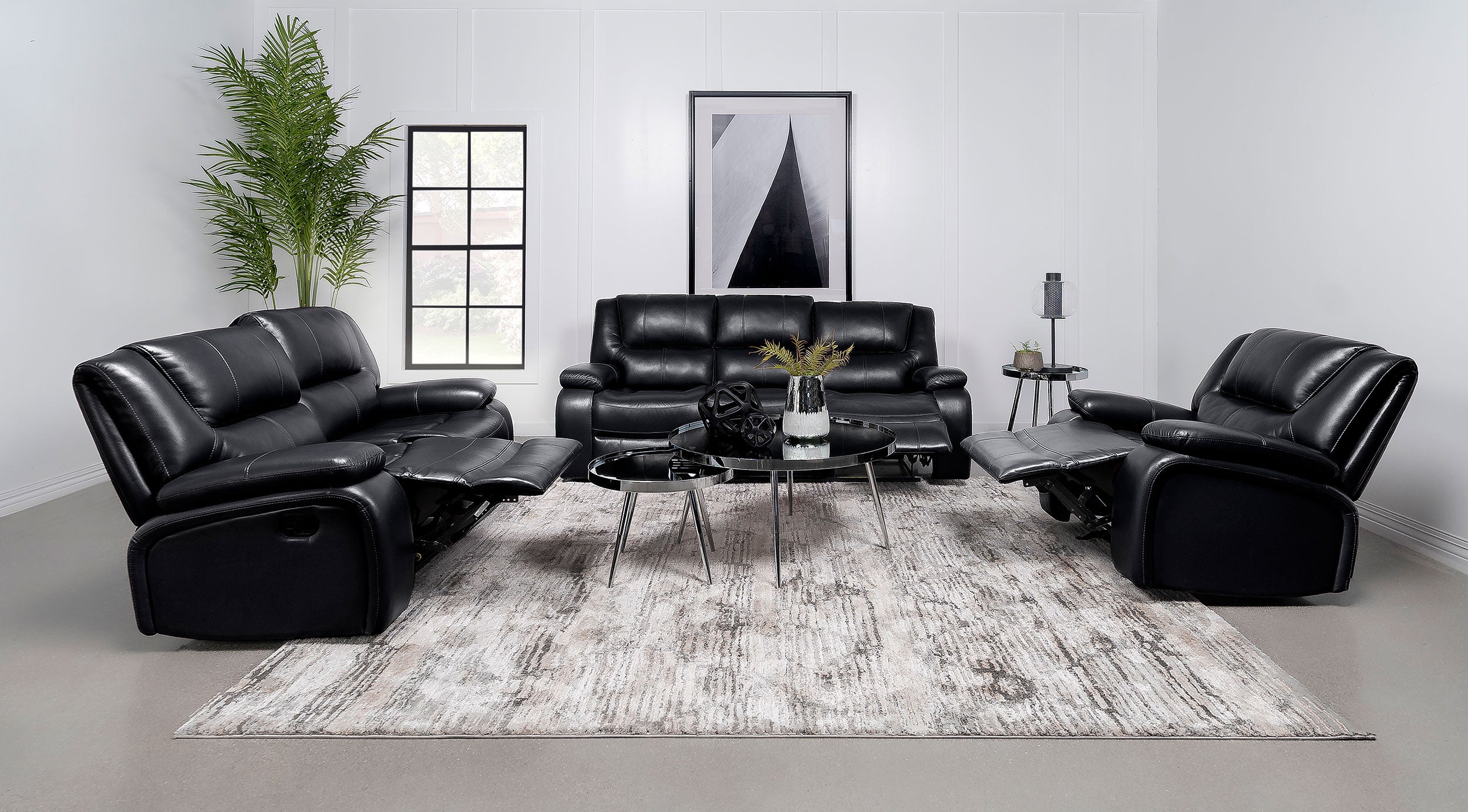 Camila Reclining Sofa Set - Ideal Furniture (Fresno,CA)